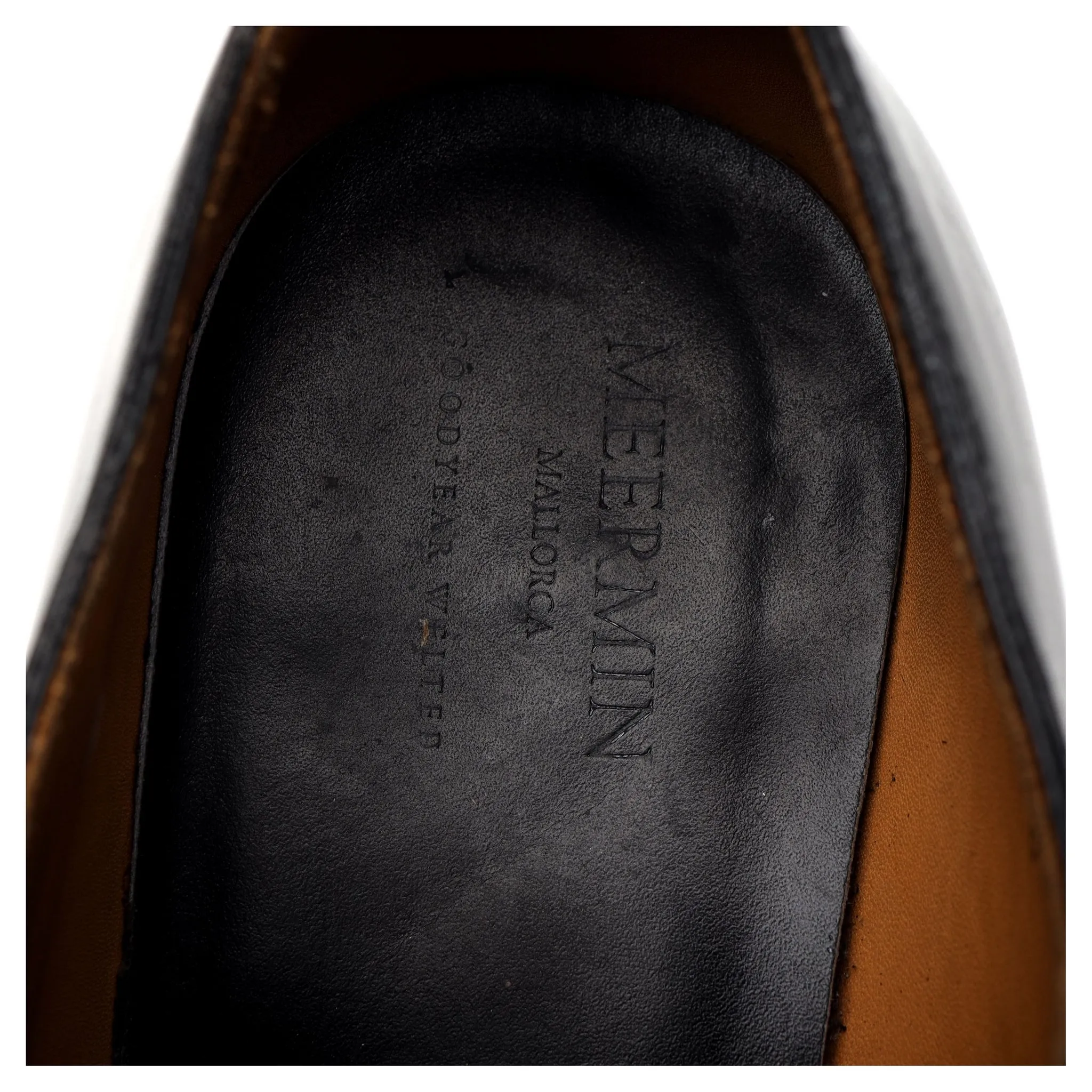'101540' Black Leather Wholecut Oxford UK 8 E
