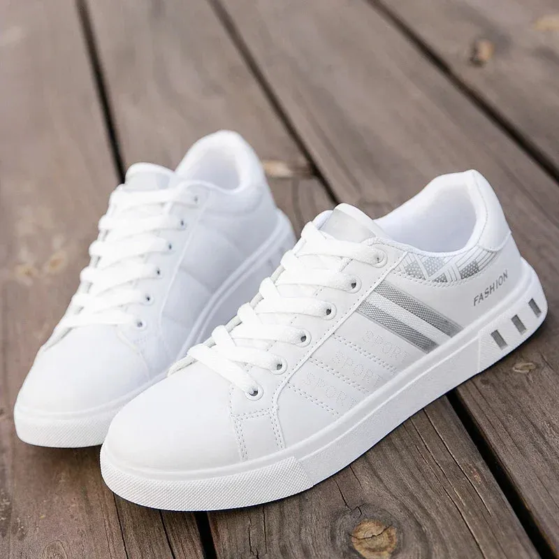 2024 Men's Casual Lace-up White Sneakers