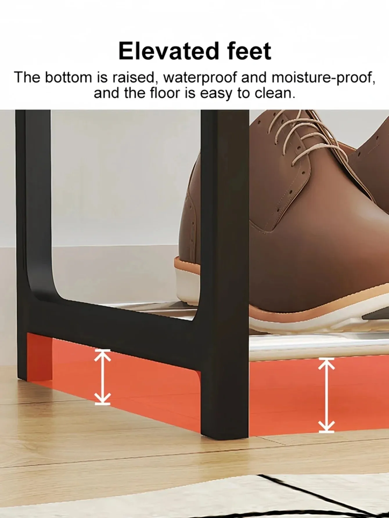 4 Layer Stainless Steel Shoe Rack Space Saving Organizer
