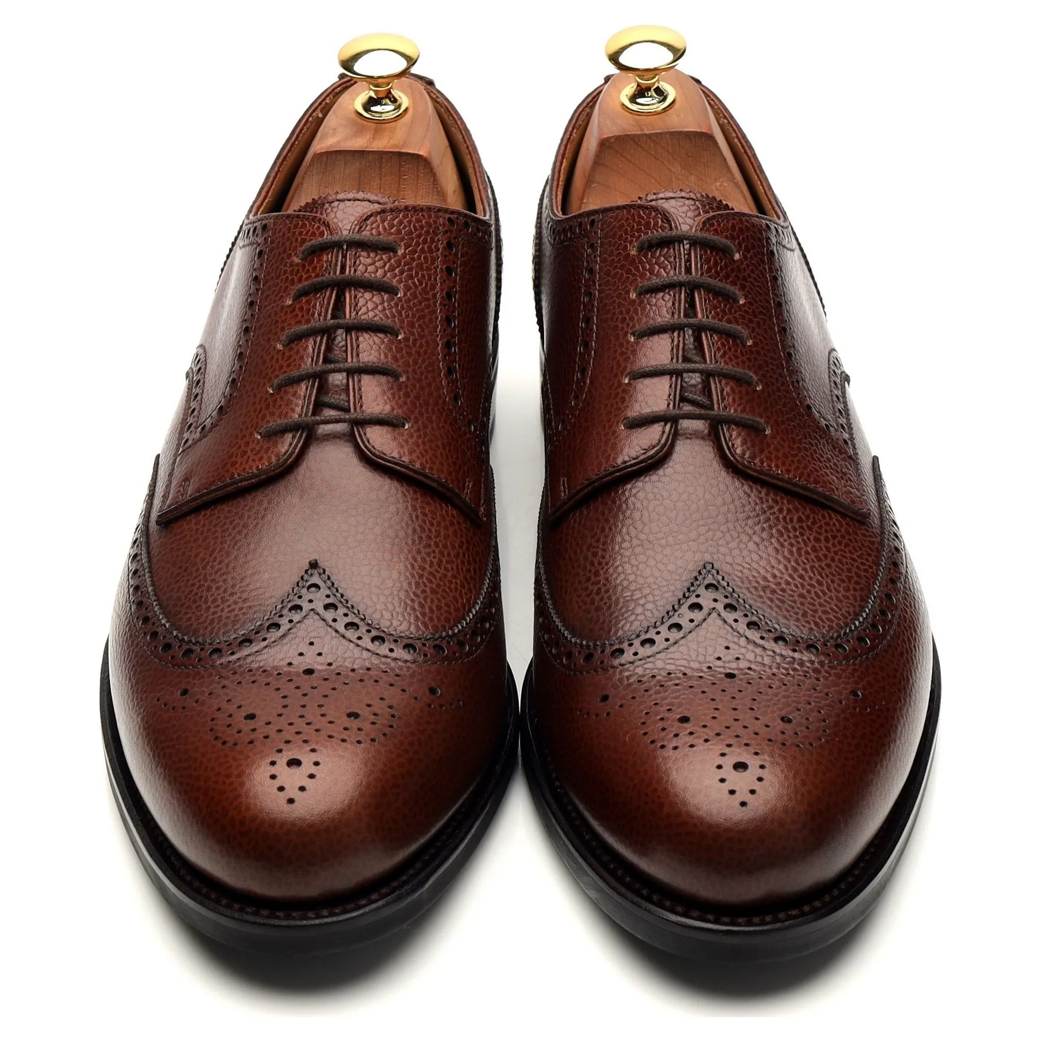 '679 Dustin' Brown Grain Leather Derby Brogue UK 9.5 G