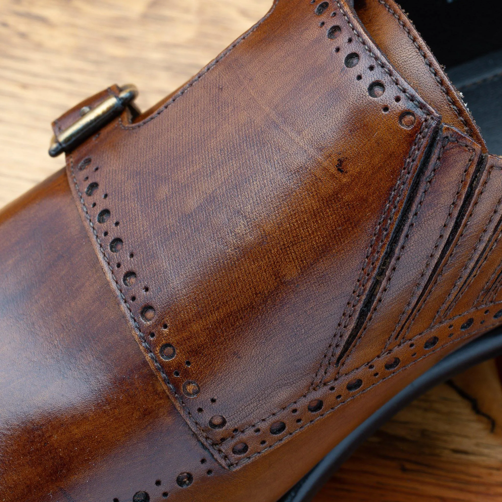 8863 Calzoleria Toscana Cayenne Calf Double Monkstrap