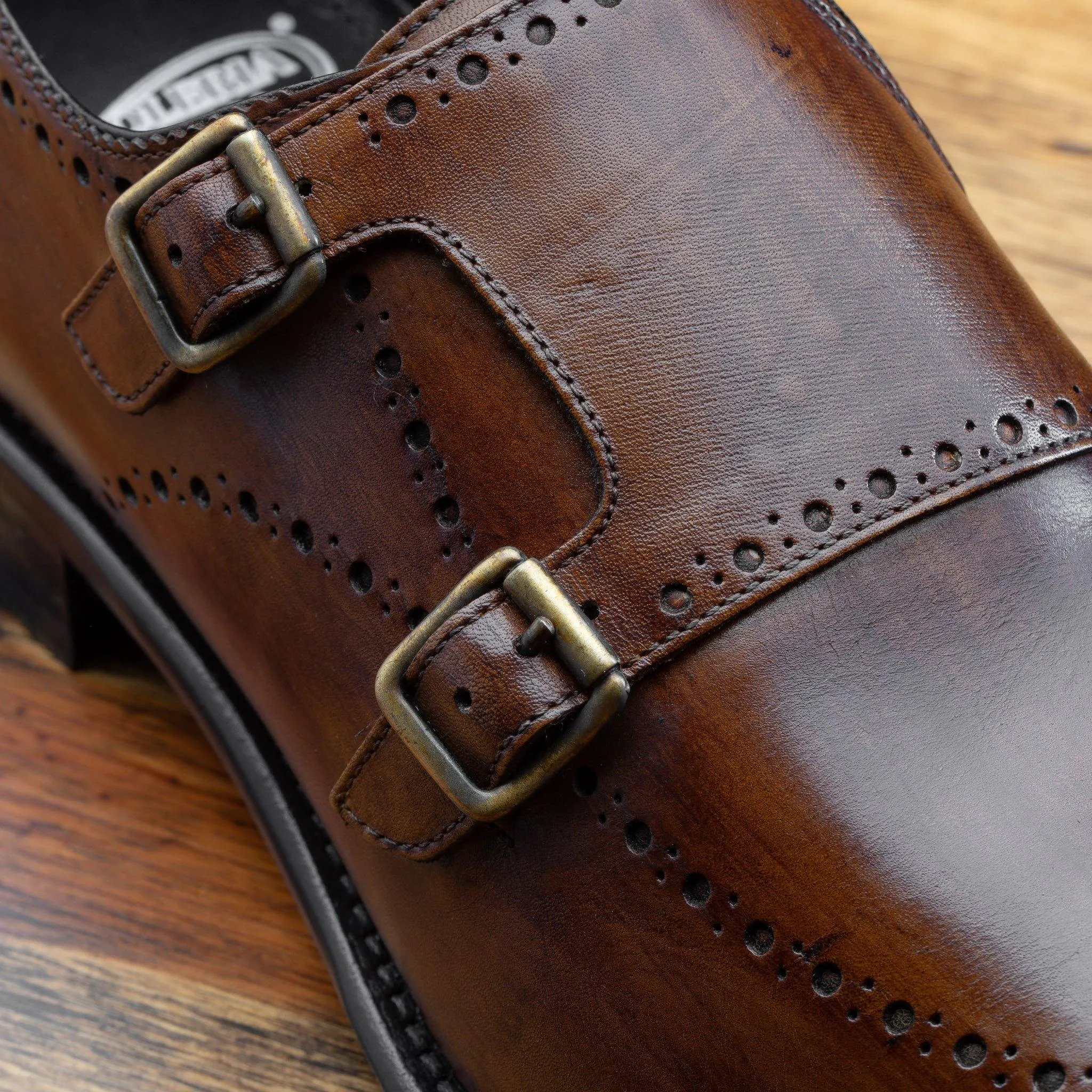 8863 Calzoleria Toscana Cayenne Calf Double Monkstrap