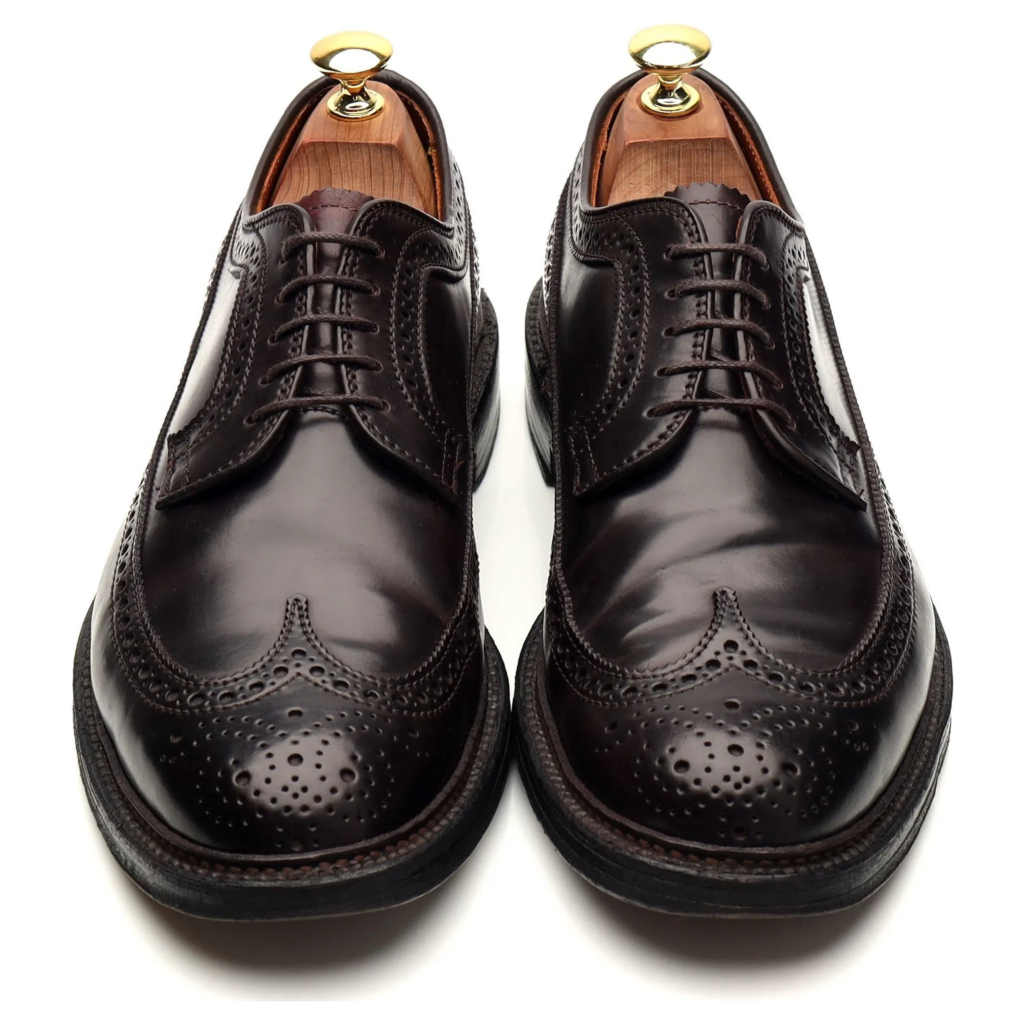 '975' Burgundy Cordovan Leather Derby Brogue UK 8 US 8.5 D