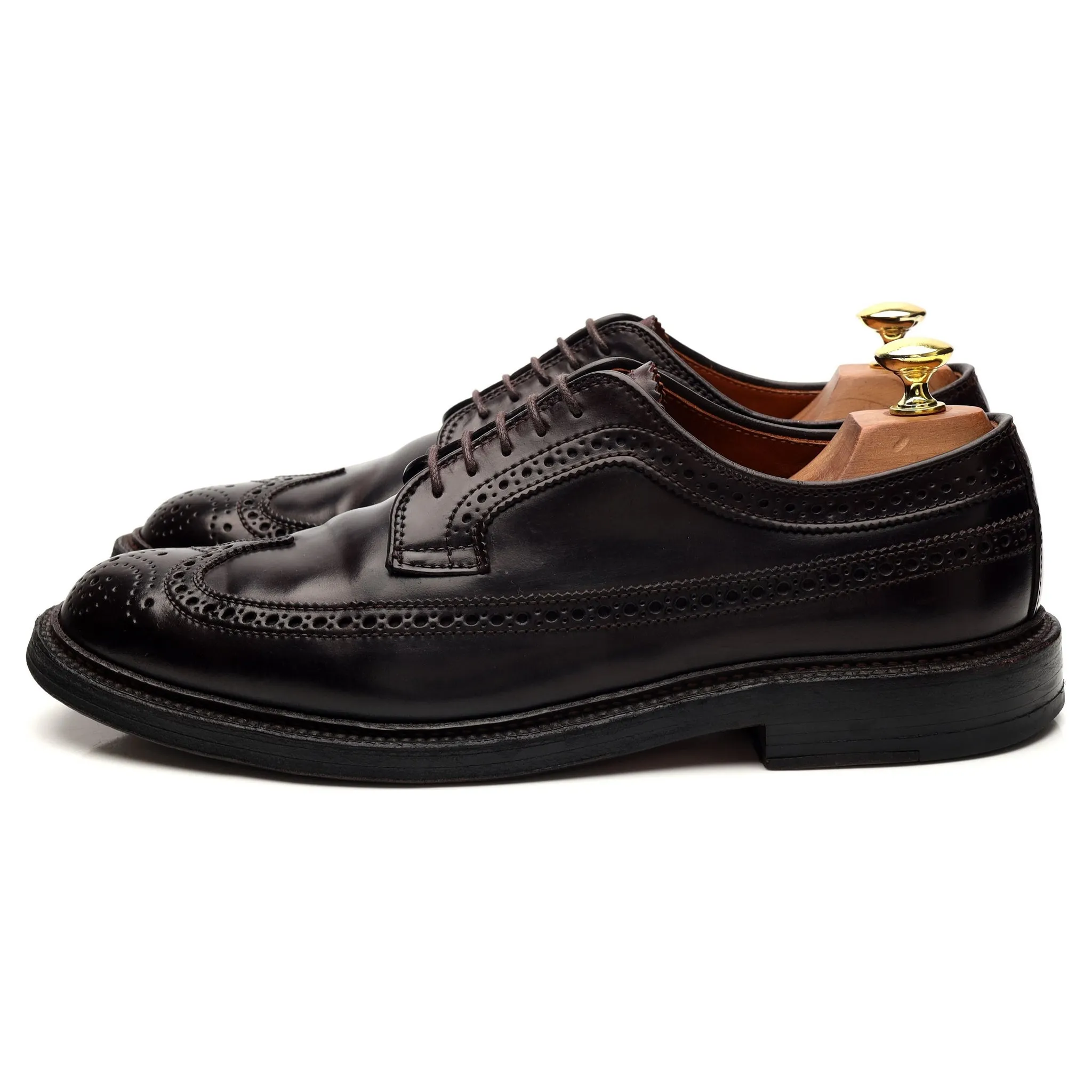'975' Burgundy Cordovan Leather Derby Brogue UK 8 US 8.5 D