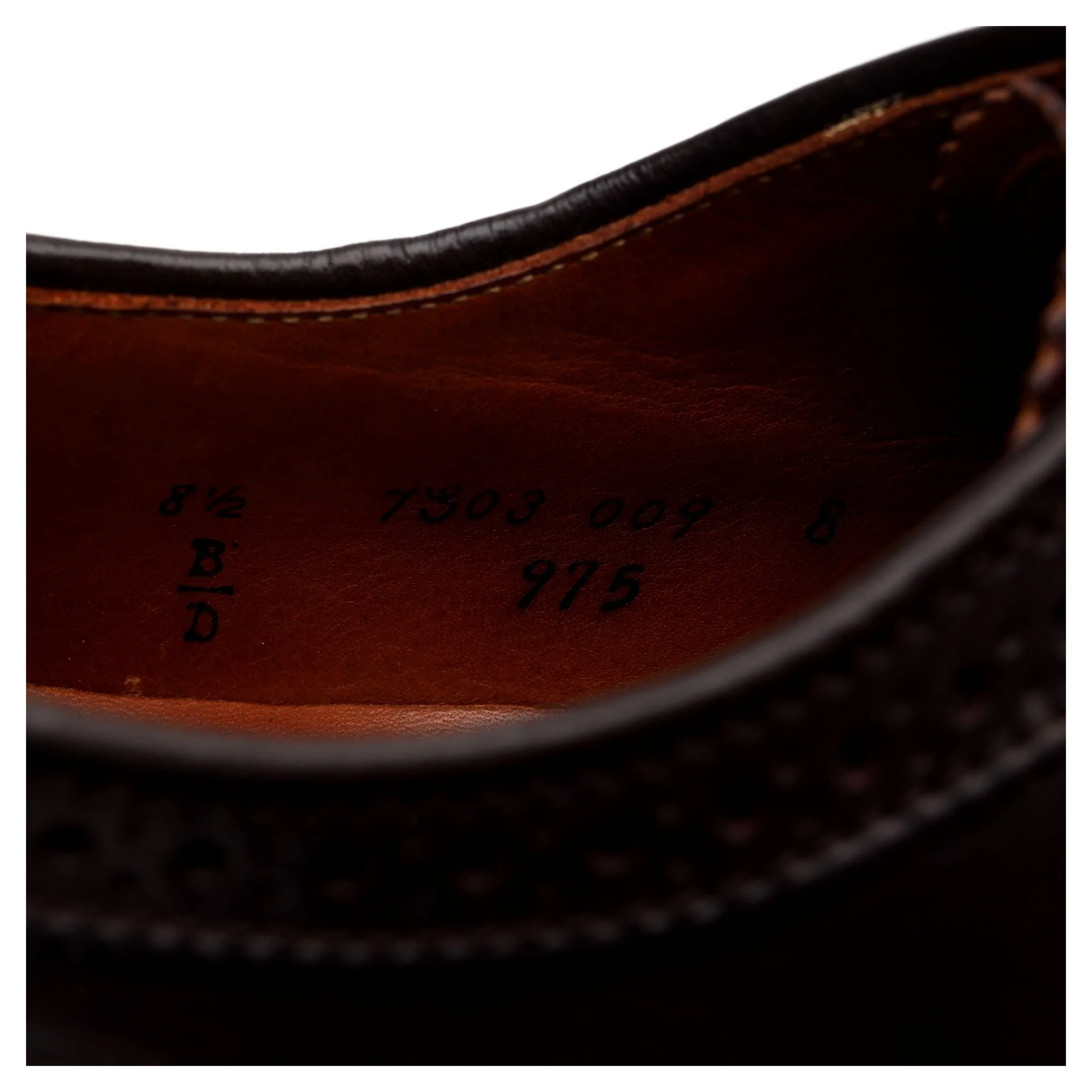 '975' Burgundy Cordovan Leather Derby Brogue UK 8 US 8.5 D