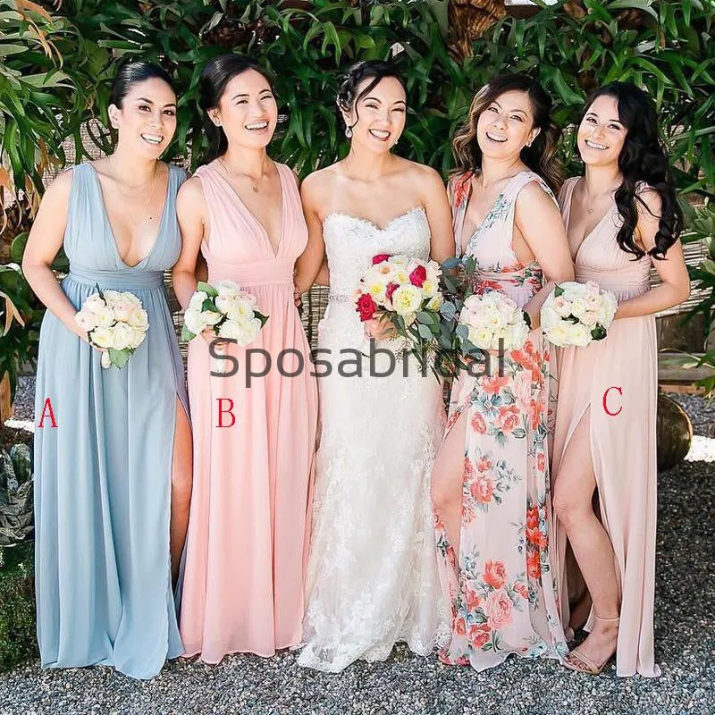 A-line Cheap Hot Sale Simple Long Beach Formal Bridesmaid Dresses WG842