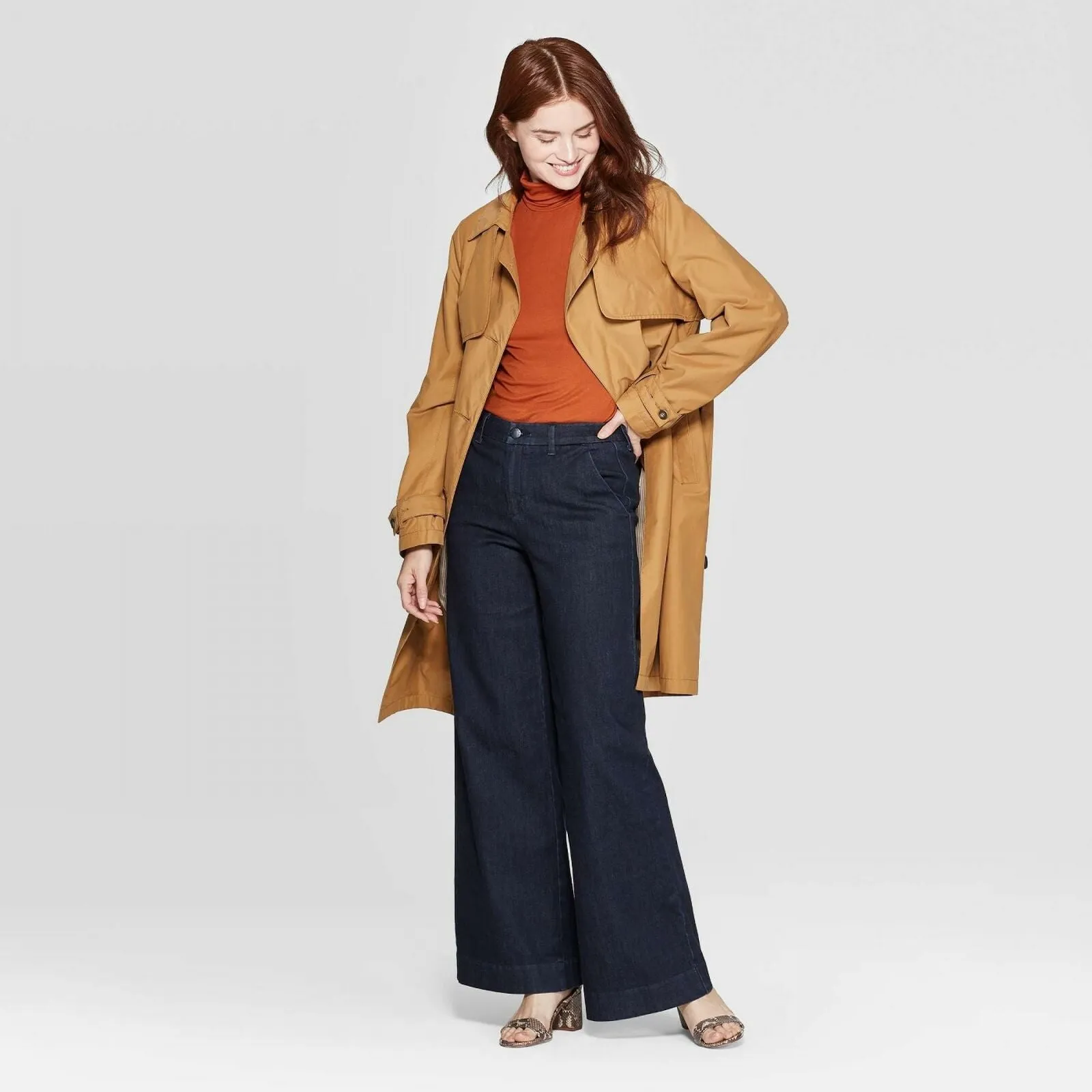 A New Day Women's High Rise Regular Fit Wide Leg Pants