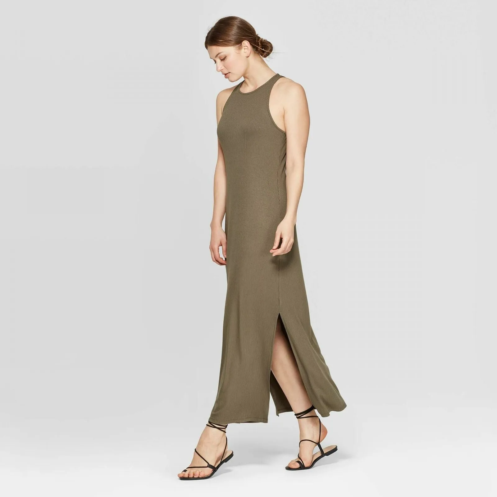 A New Day Women's Sleeveless Round Neck Knit Rib Maxi Dress