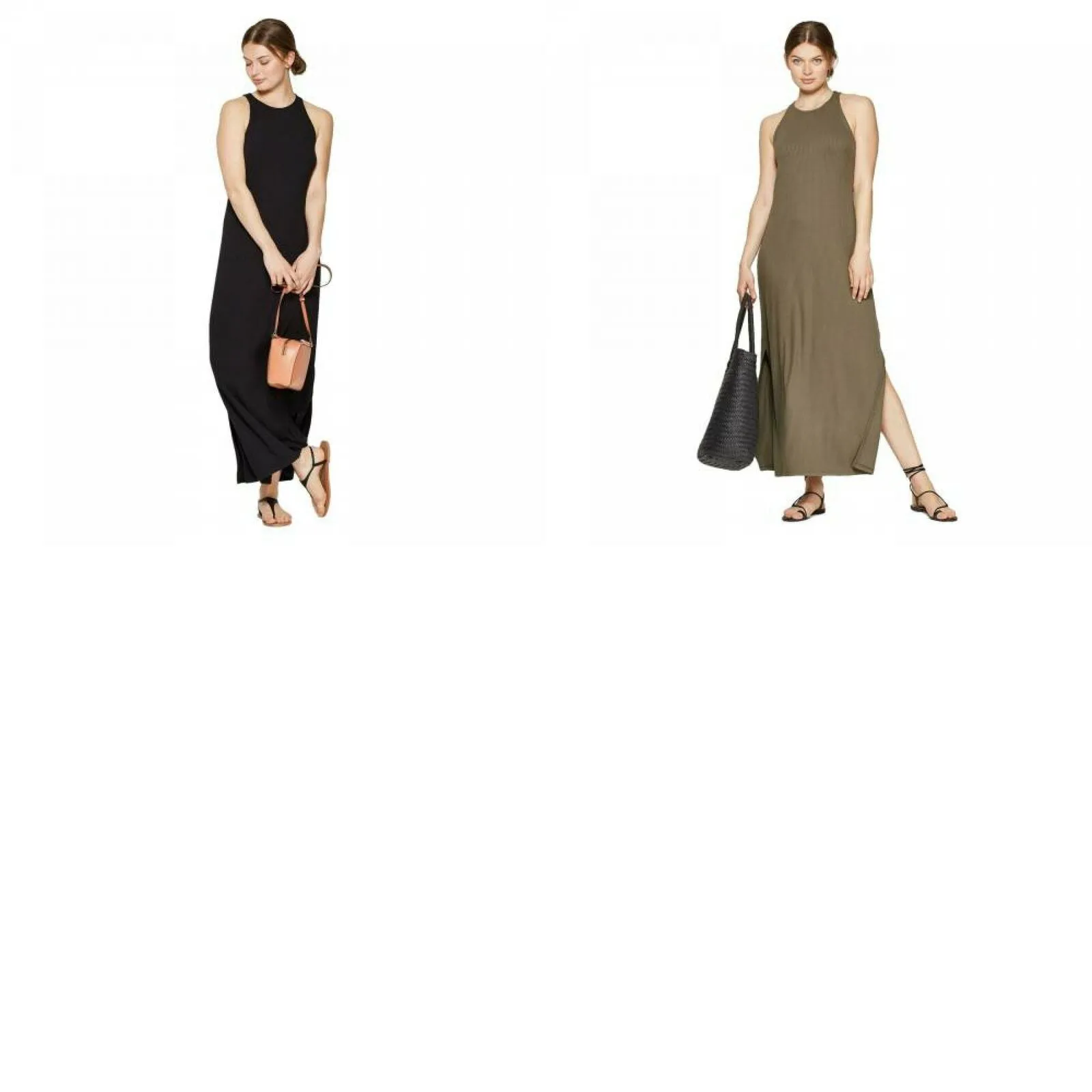A New Day Women's Sleeveless Round Neck Knit Rib Maxi Dress