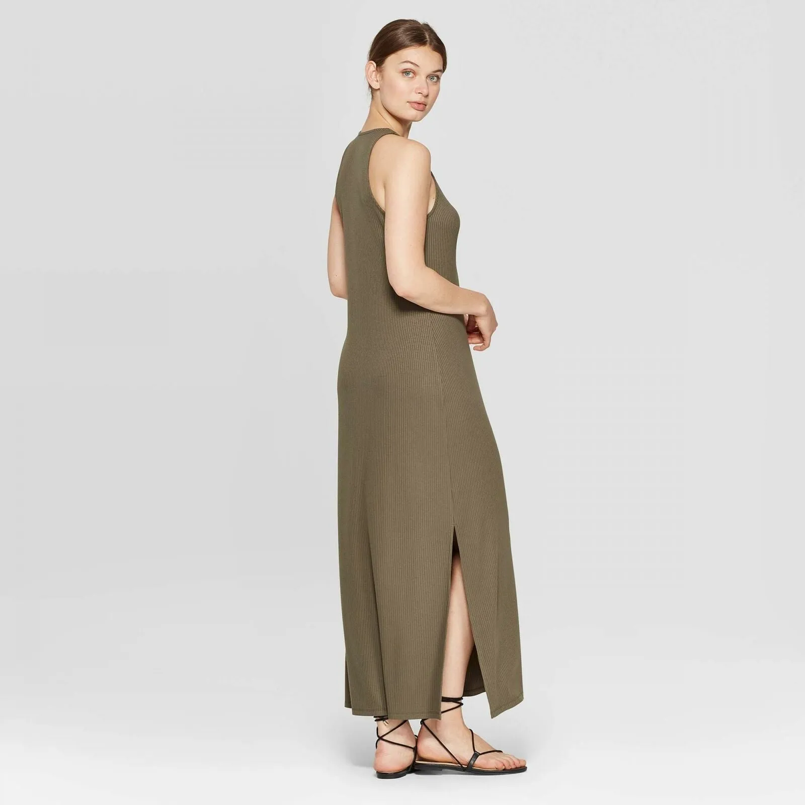 A New Day Women's Sleeveless Round Neck Knit Rib Maxi Dress