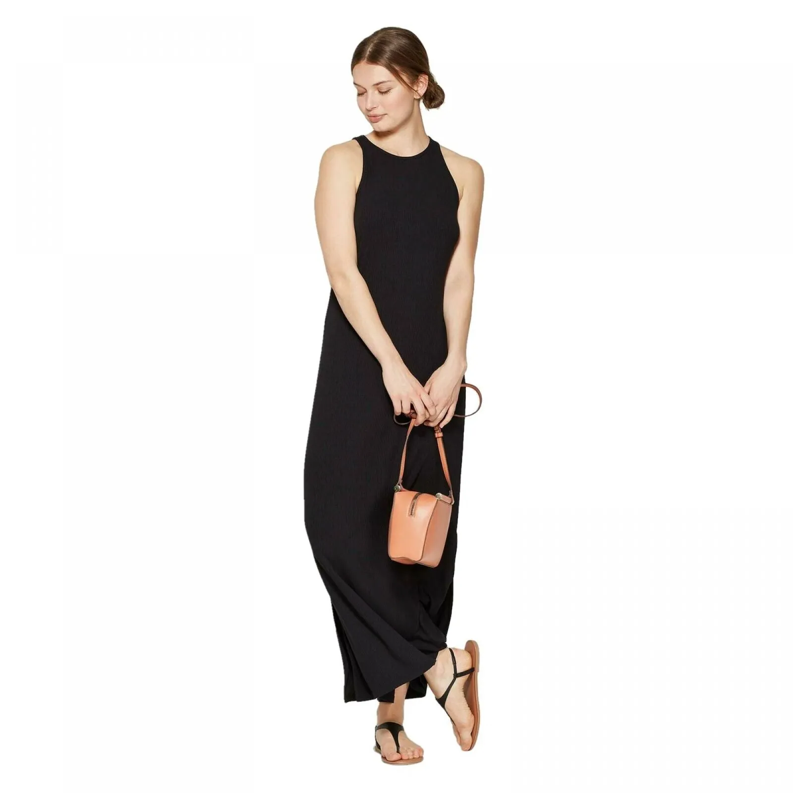 A New Day Women's Sleeveless Round Neck Knit Rib Maxi Dress