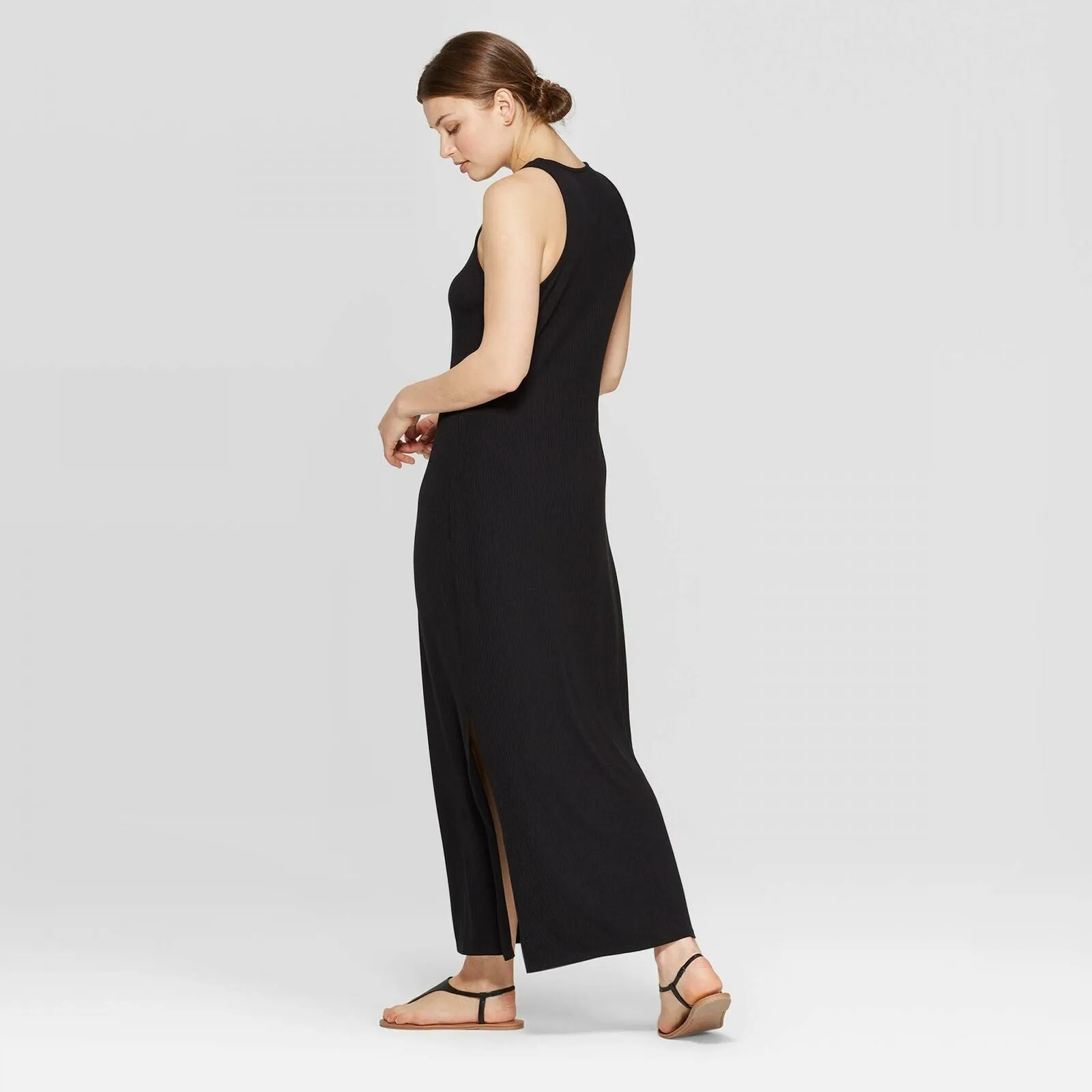 A New Day Women's Sleeveless Round Neck Knit Rib Maxi Dress