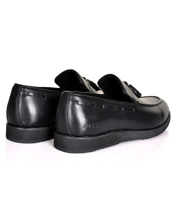 Aldo Tassel Black Leather Men's Loafers