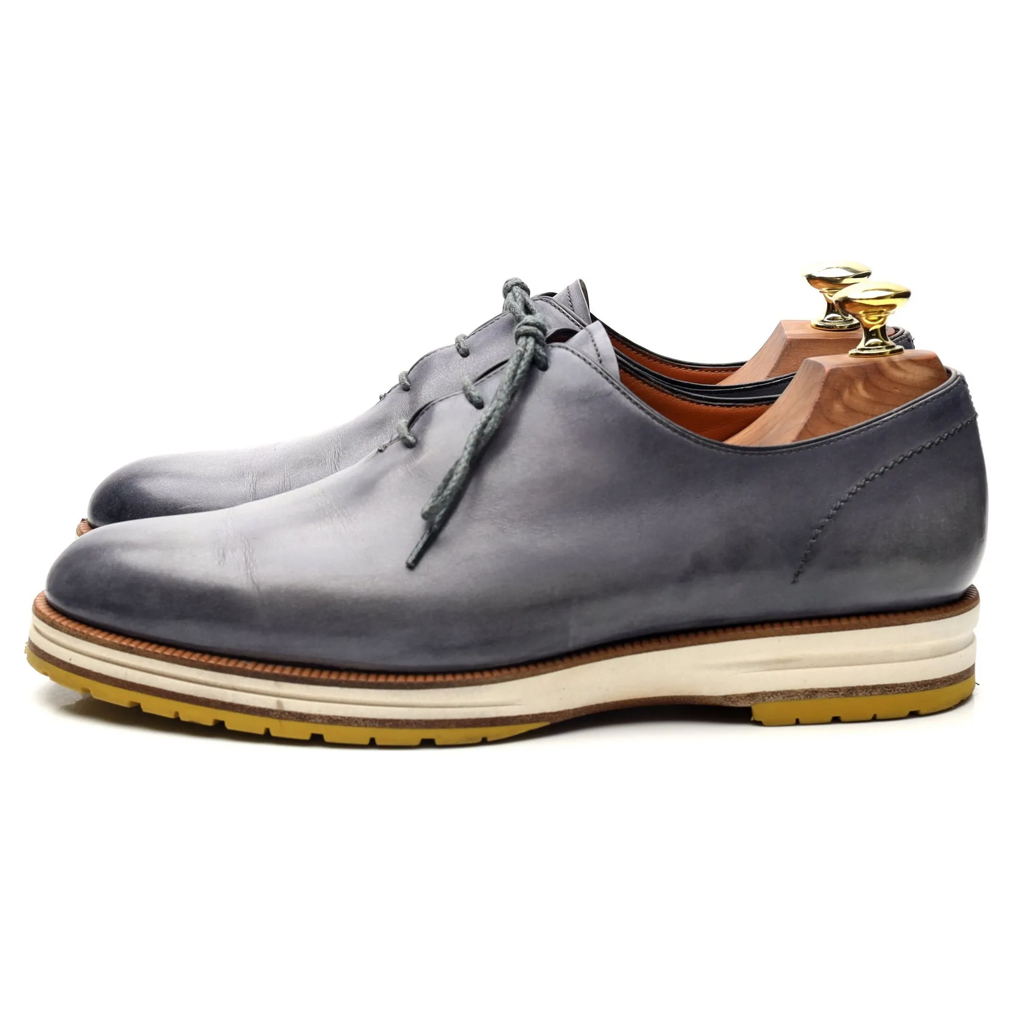 'Alessio' Blue Leather Wholecut Oxford UK 7