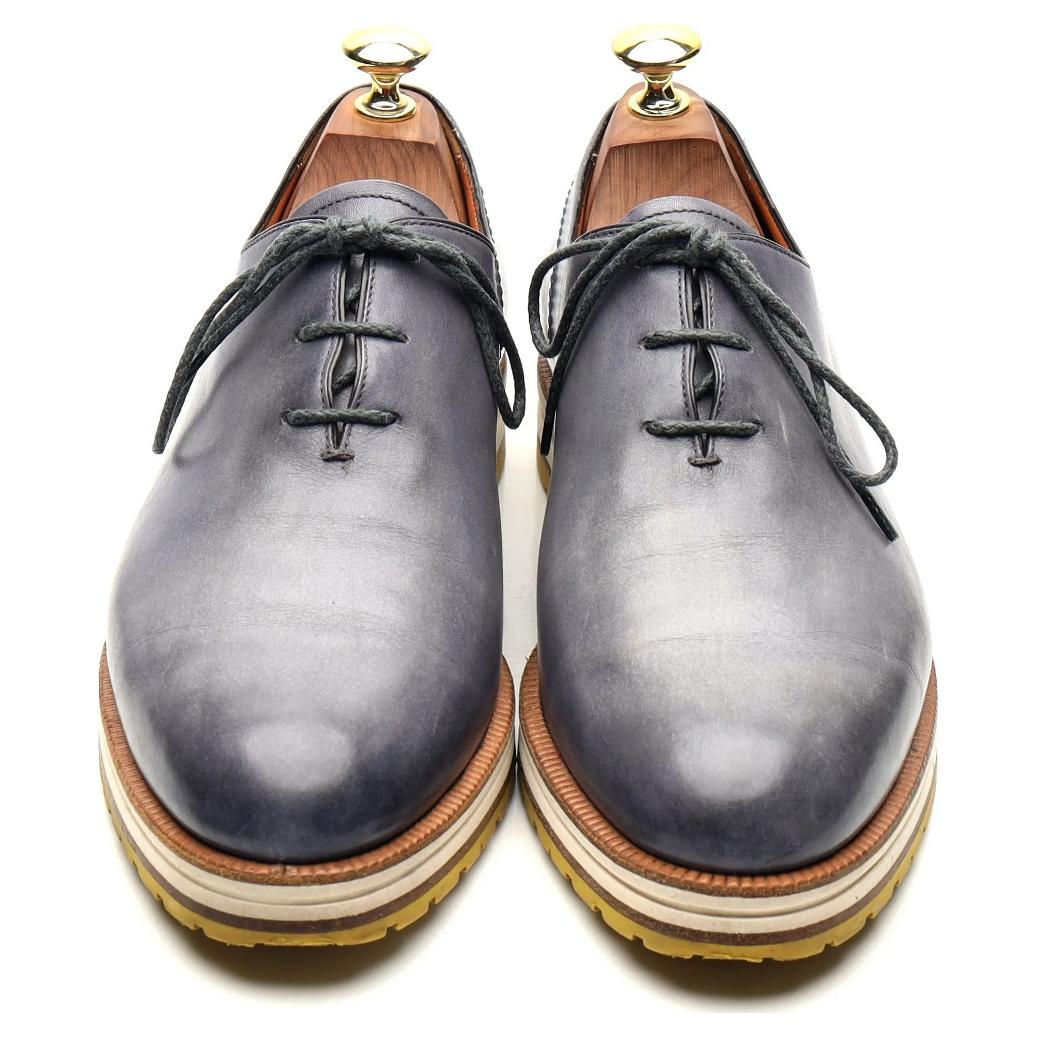 'Alessio' Blue Leather Wholecut Oxford UK 7