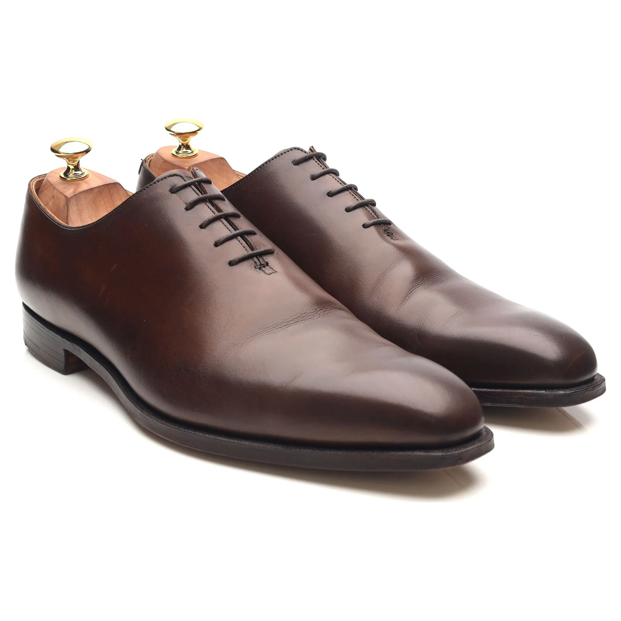 'Alex' Dark Brown Leather Wholecut Oxford UK 10.5 E