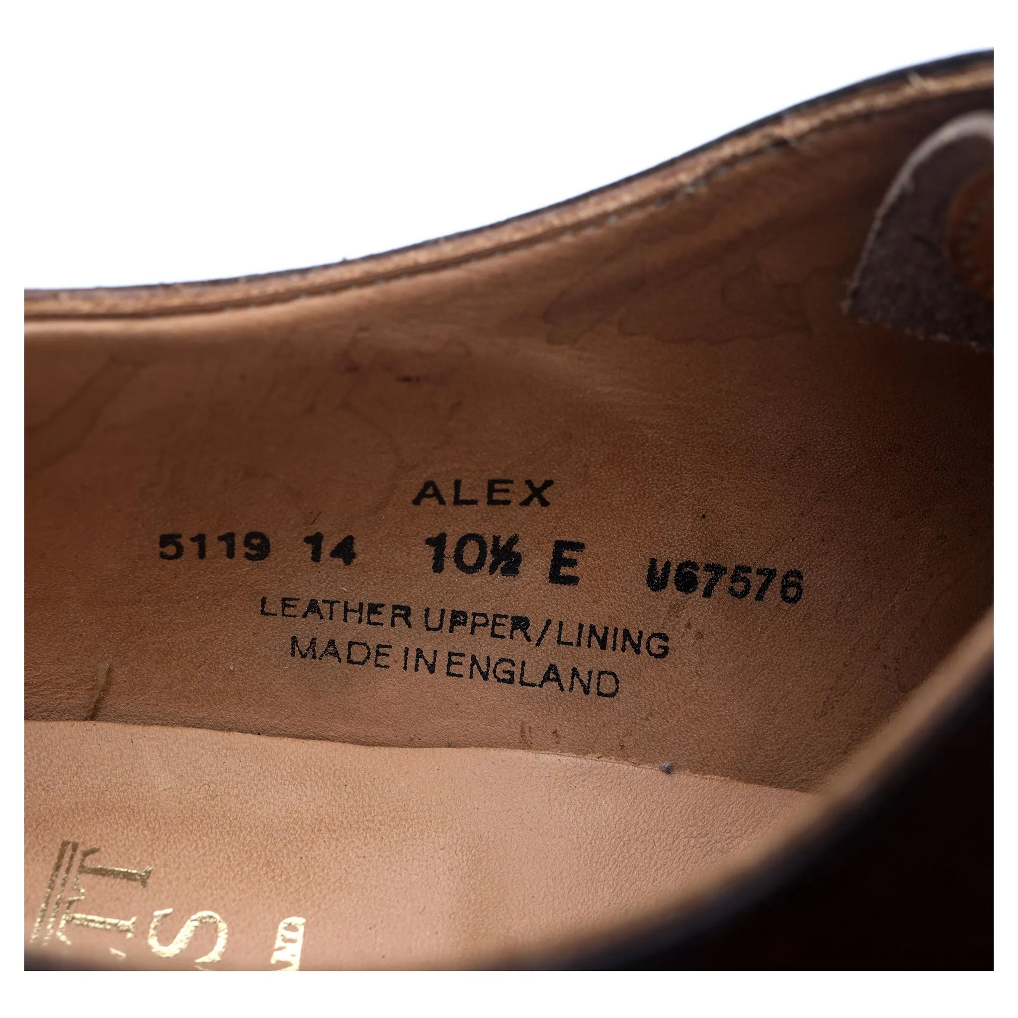 'Alex' Dark Brown Leather Wholecut Oxford UK 10.5 E