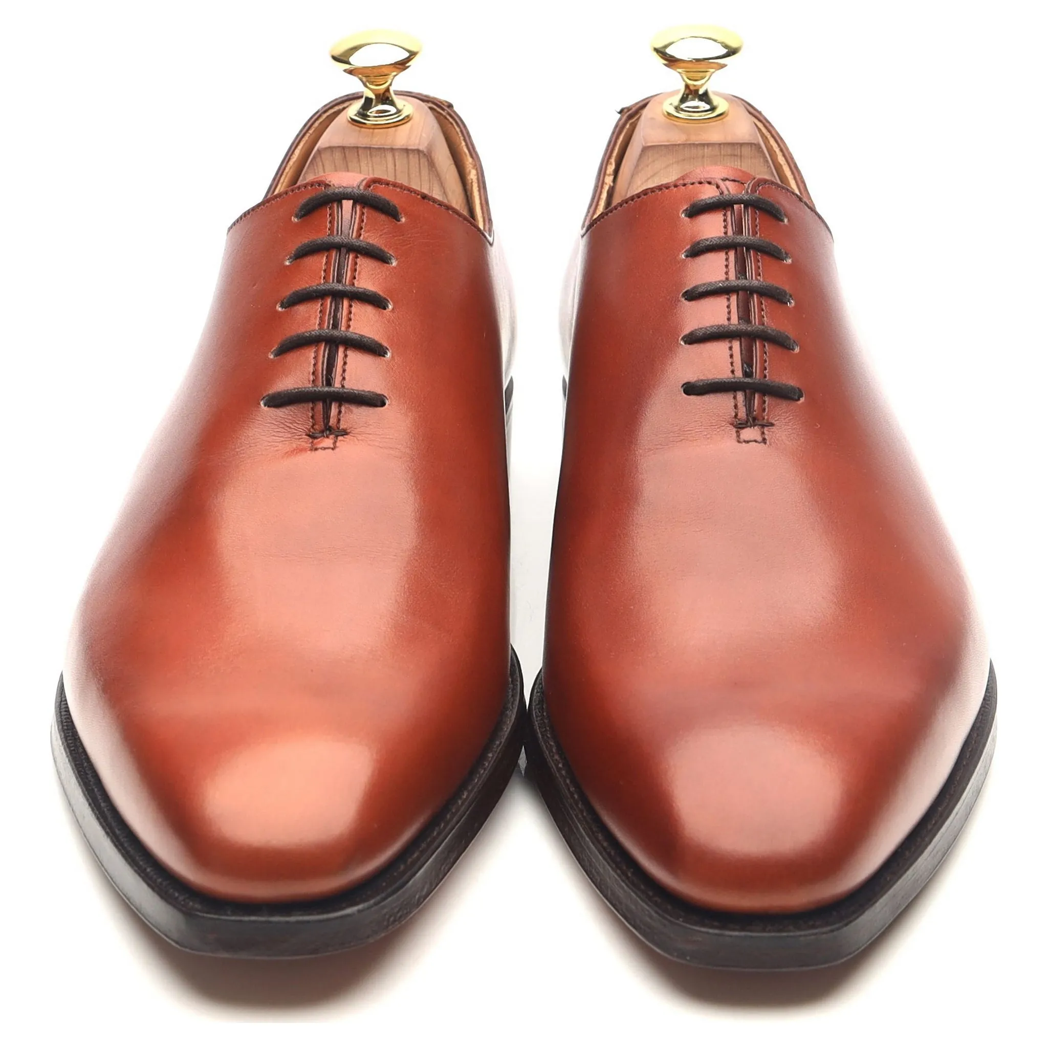 'Alex' Tan Brown Leather Wholecut Oxford UK 8.5 E
