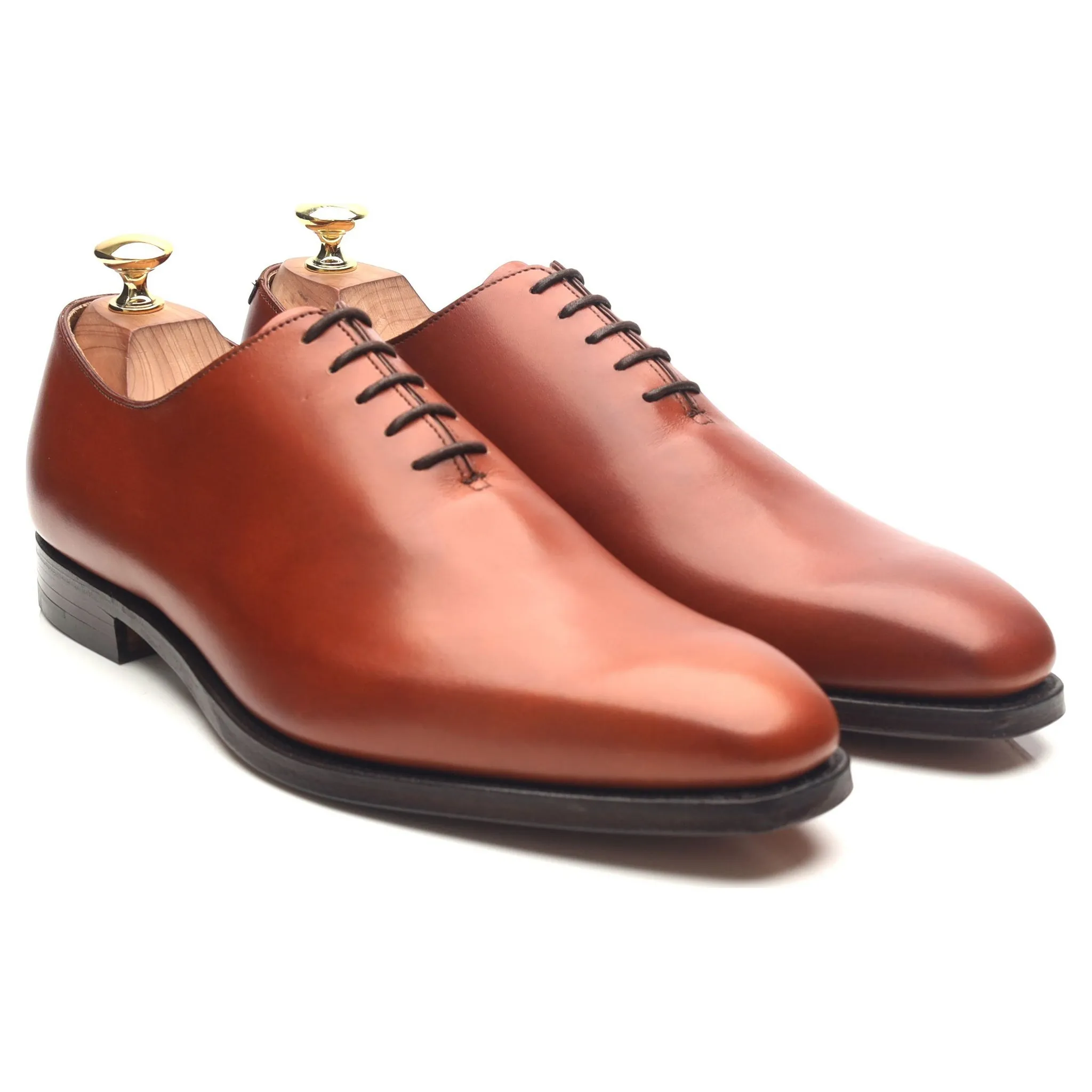 'Alex' Tan Brown Leather Wholecut Oxford UK 8.5 E