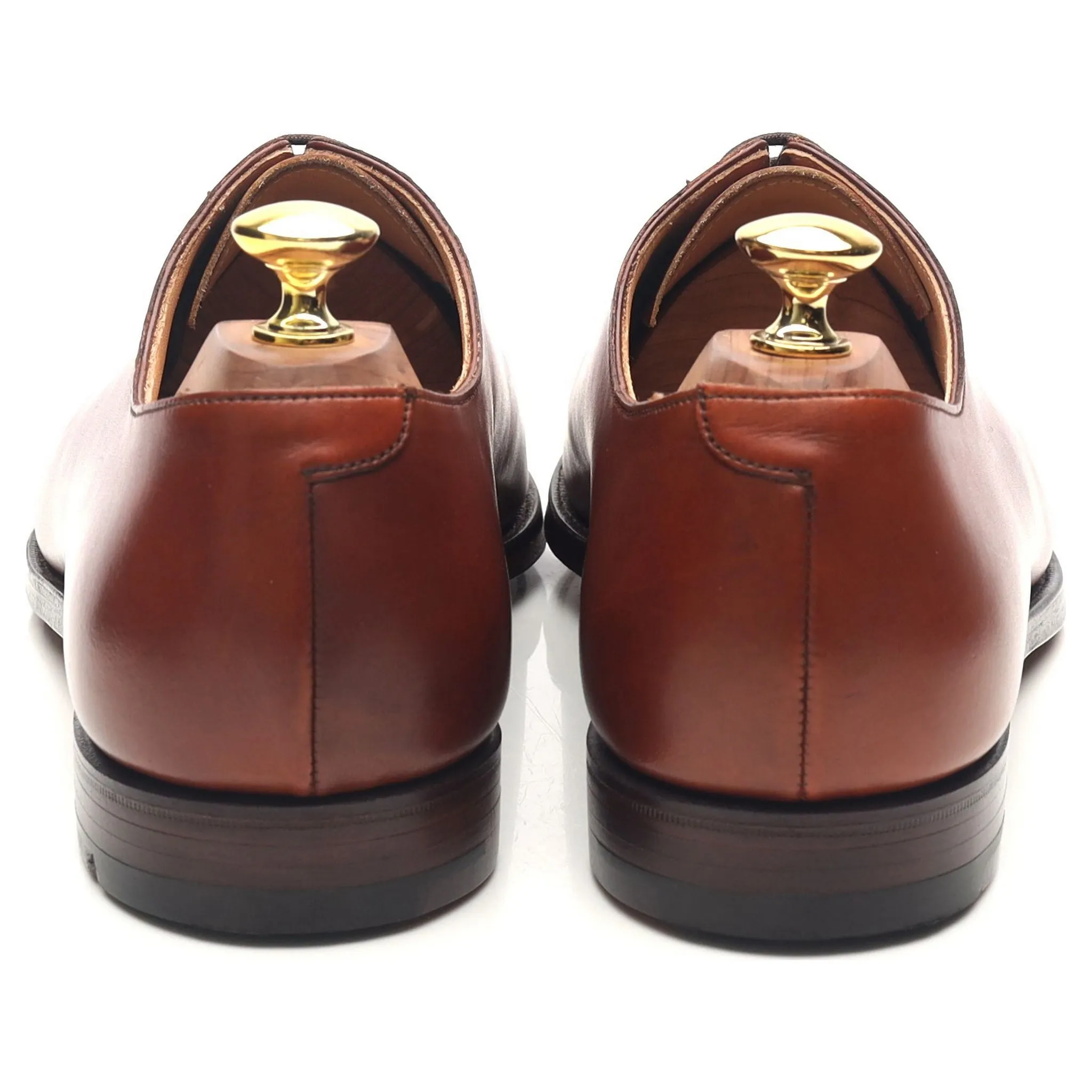 'Alex' Tan Brown Leather Wholecut Oxford UK 8.5 E