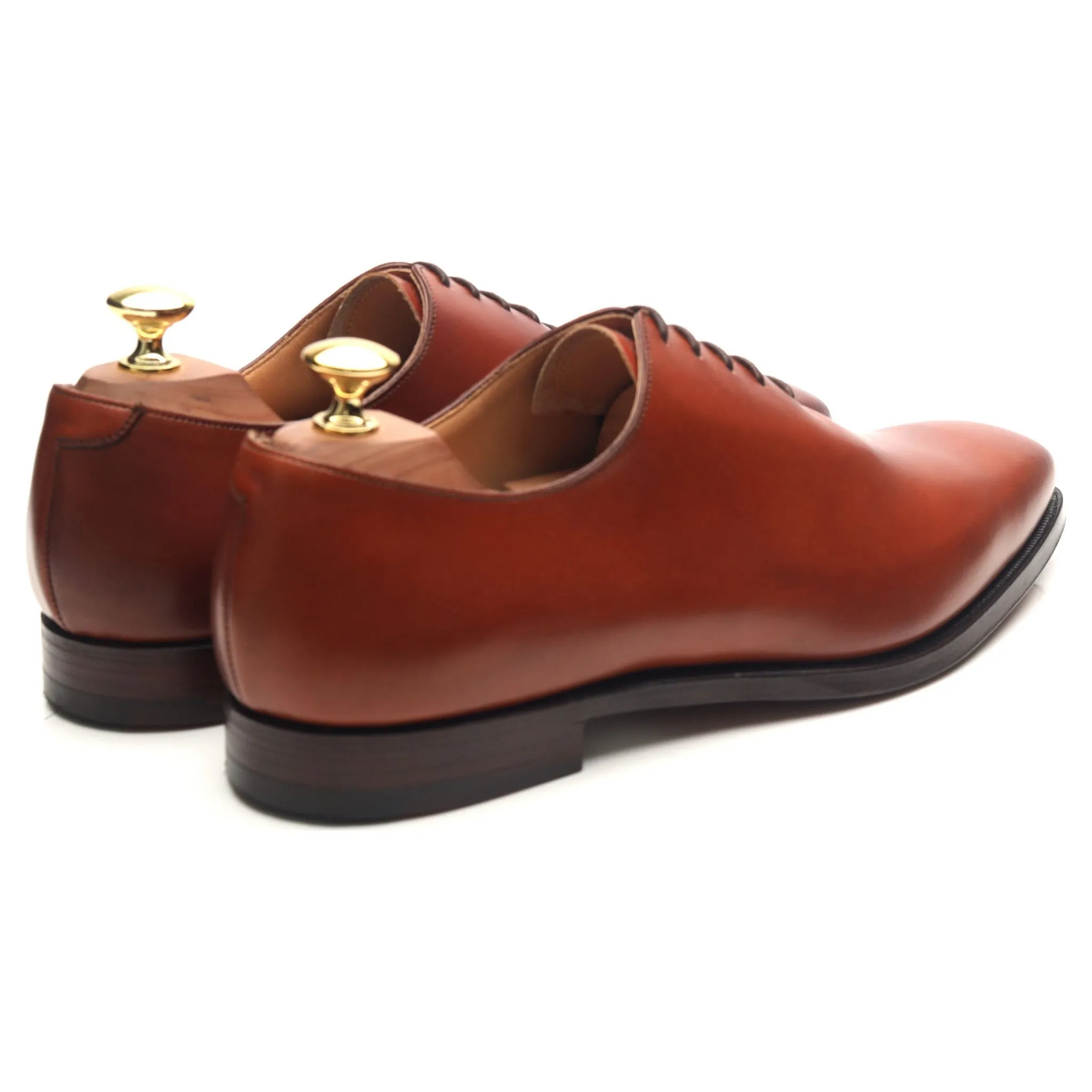 'Alex' Tan Brown Leather Wholecut Oxford UK 8.5 E
