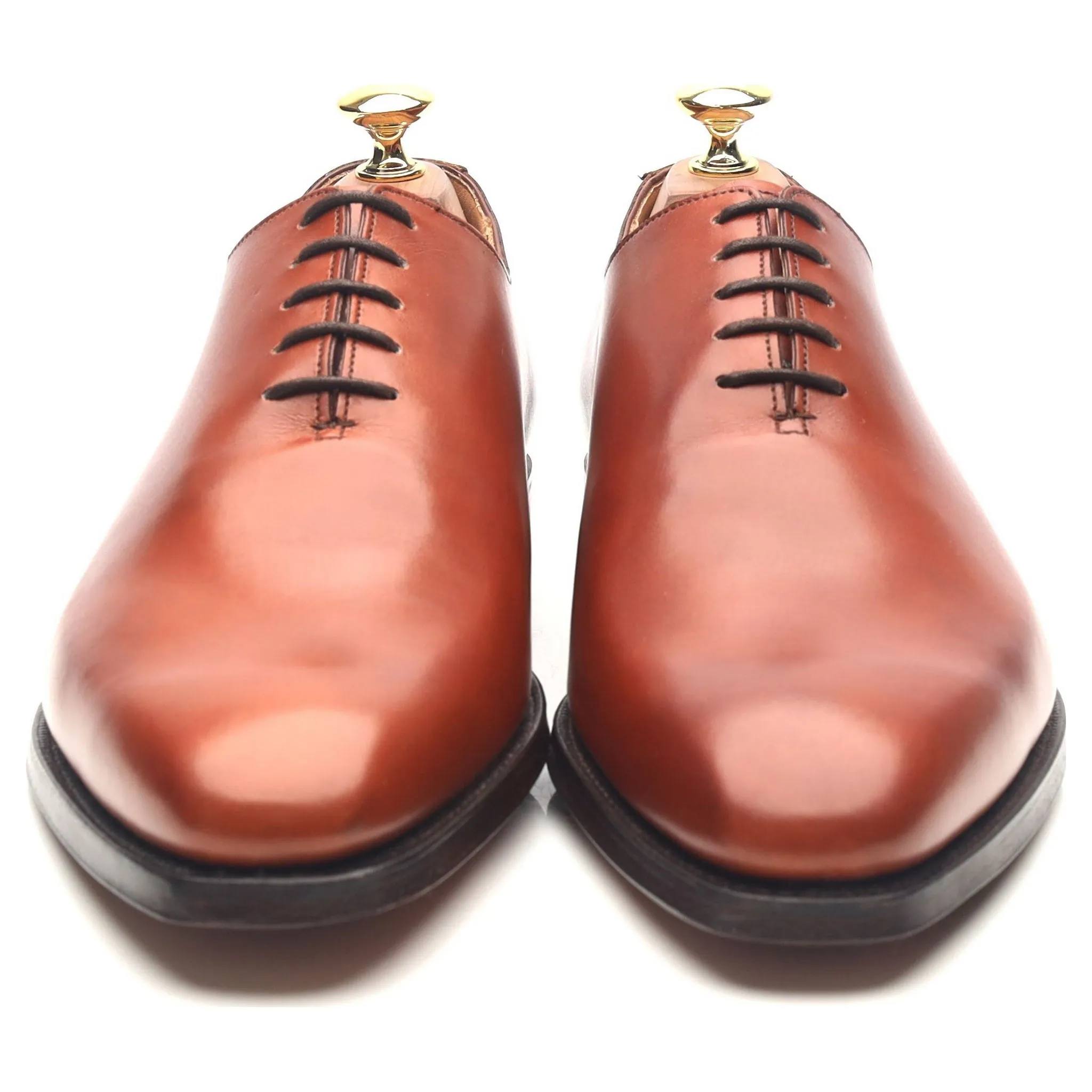 'Alex' Tan Brown Leather Wholecut Oxford UK 8.5 E
