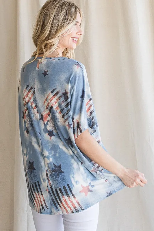 American Star Print Top