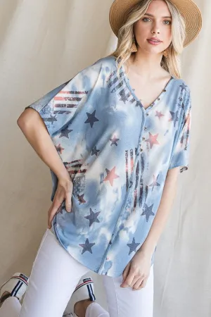 American Star Print Top