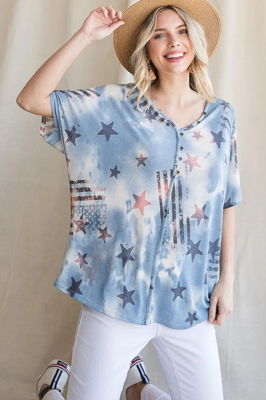 American Star Print Top