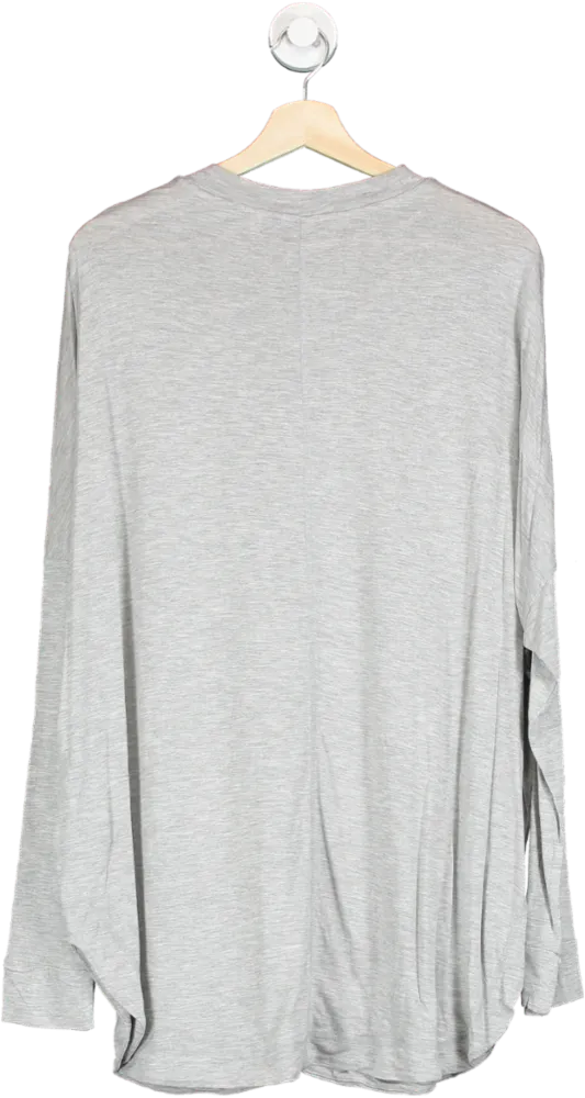 AND/OR Grey Viscose Orla Long Sleeve Top UK 14