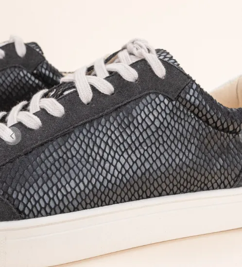 Anne Snake Sneaker Black