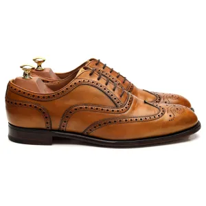 'Arthur lll' Tan Brown Leather Oxford Brogue UK 8.5 F