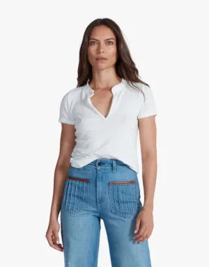 ASKK NY Classic Henley in Ivory