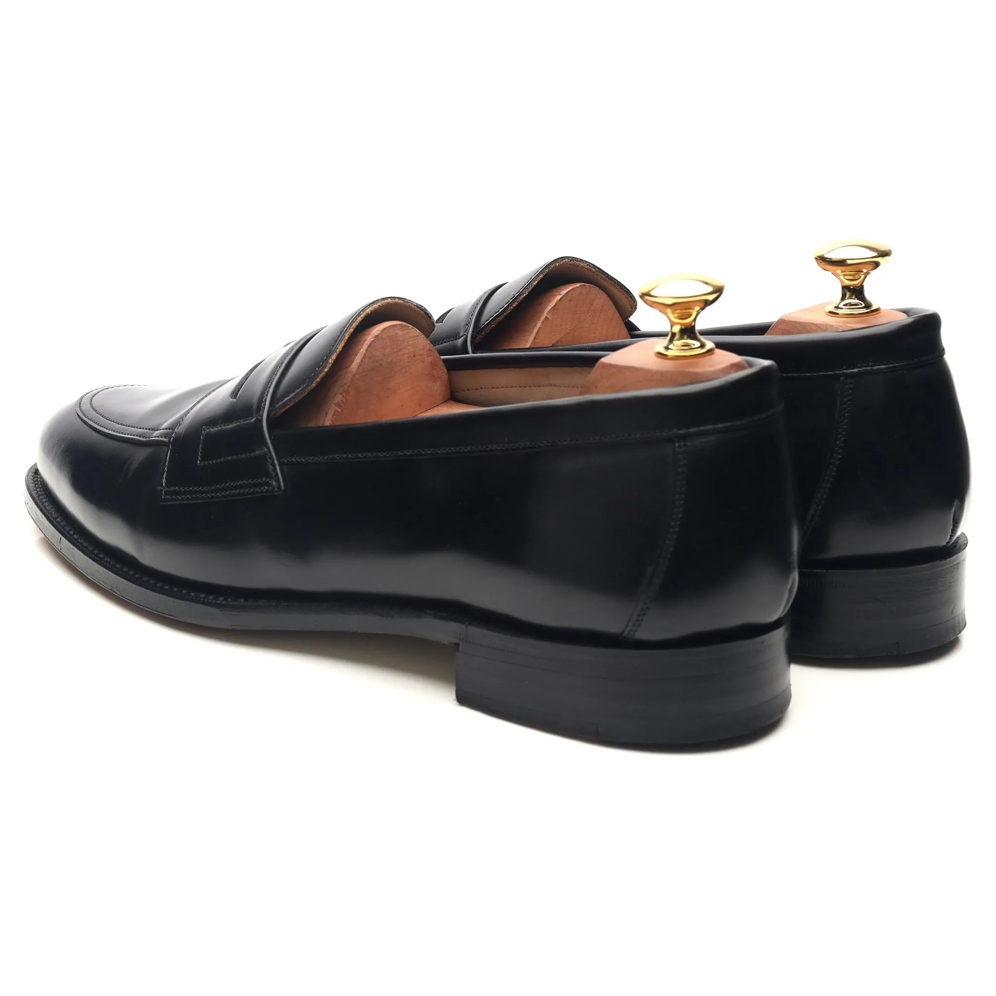 'Bartlett' Black Leather Loafers UK 9.5 D