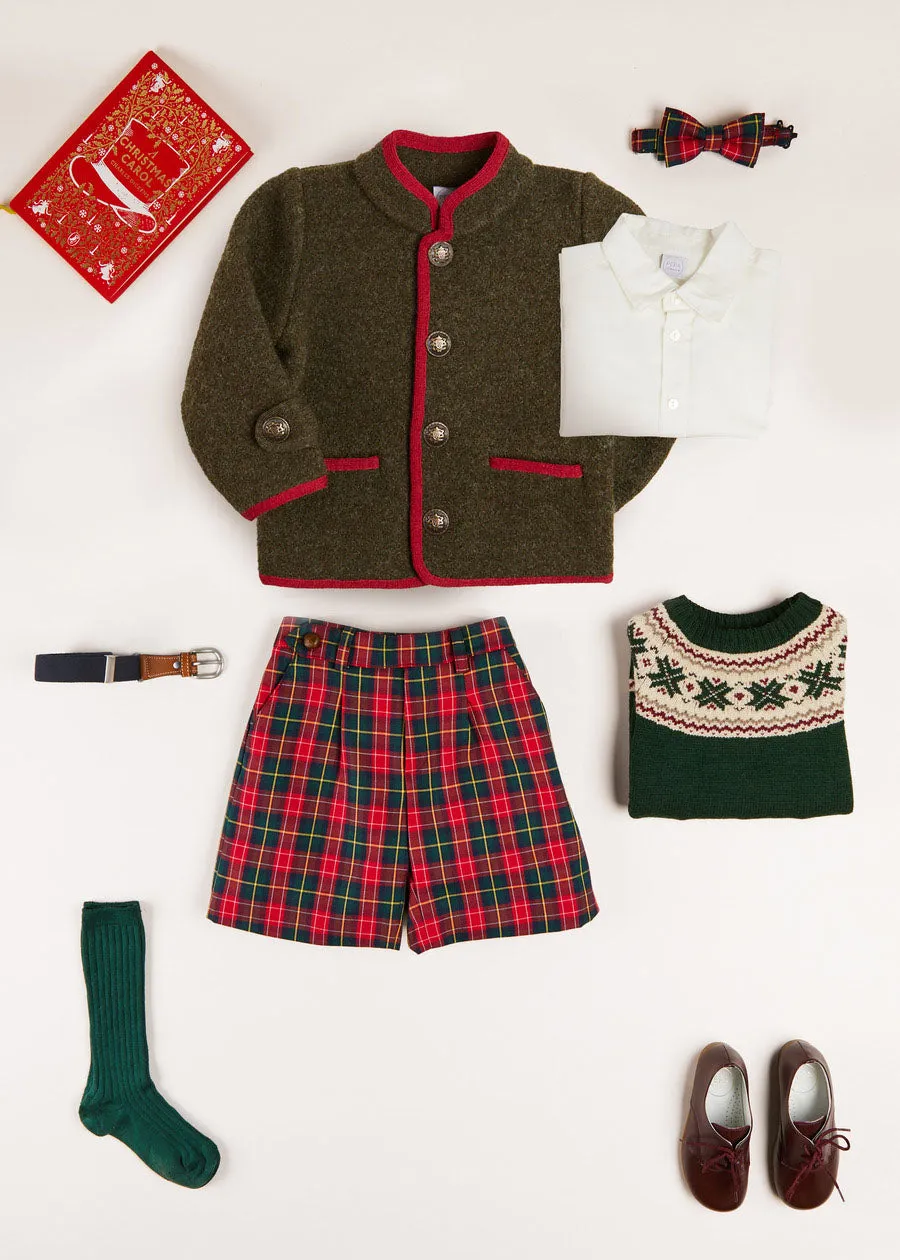 Belgravia Tartan Boy Gift Set in Red