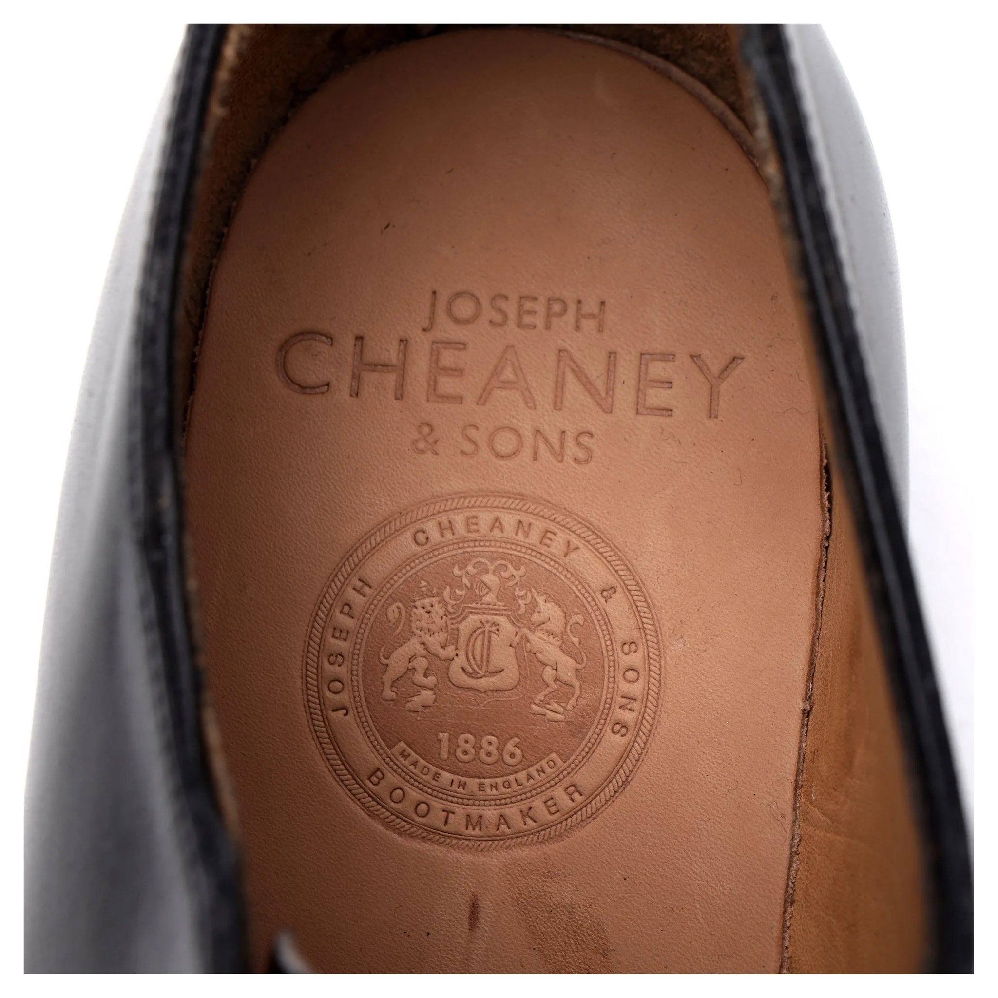 'Berkeley' Black Leather Wholecut Oxford UK 9 F