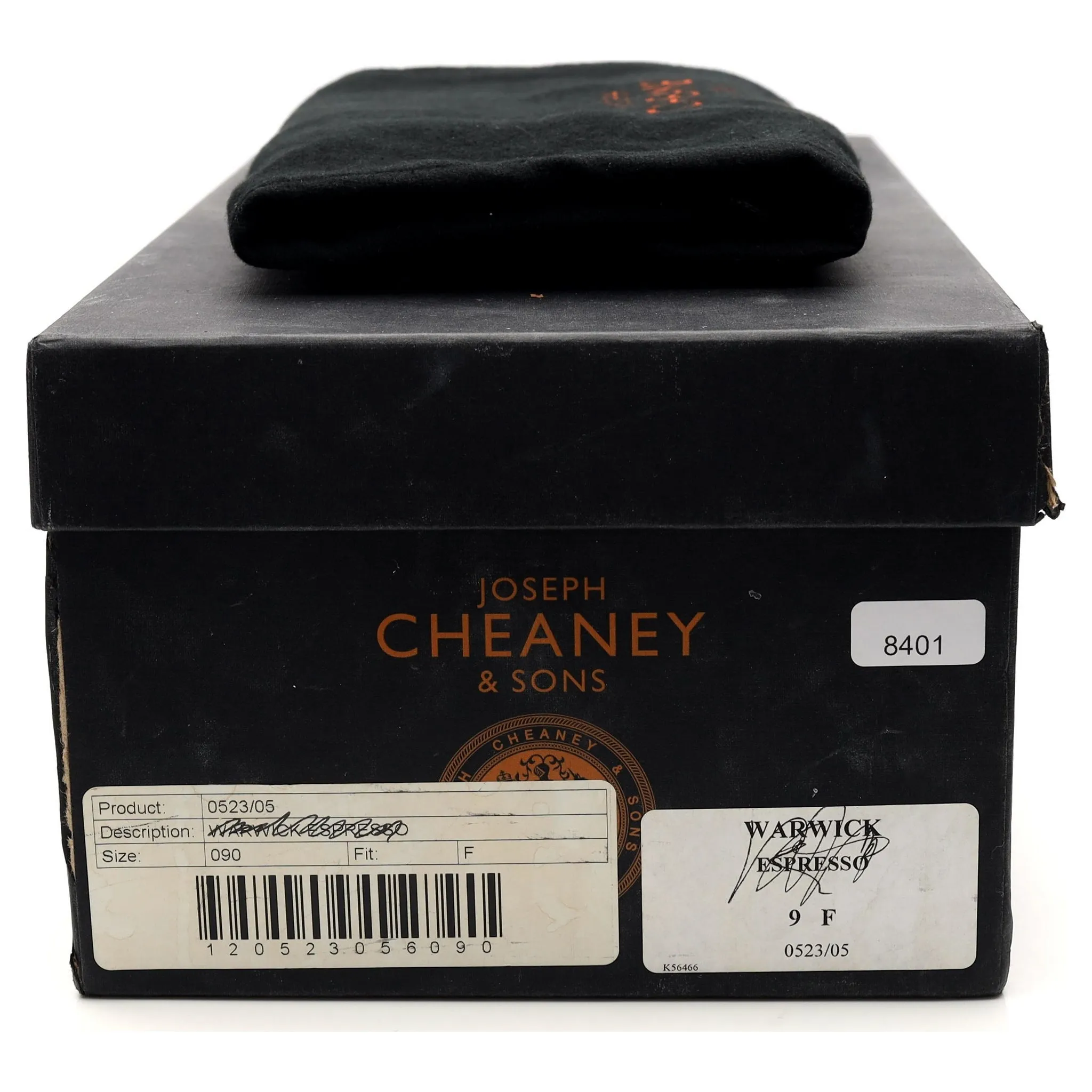 'Berkeley' Black Leather Wholecut Oxford UK 9 F