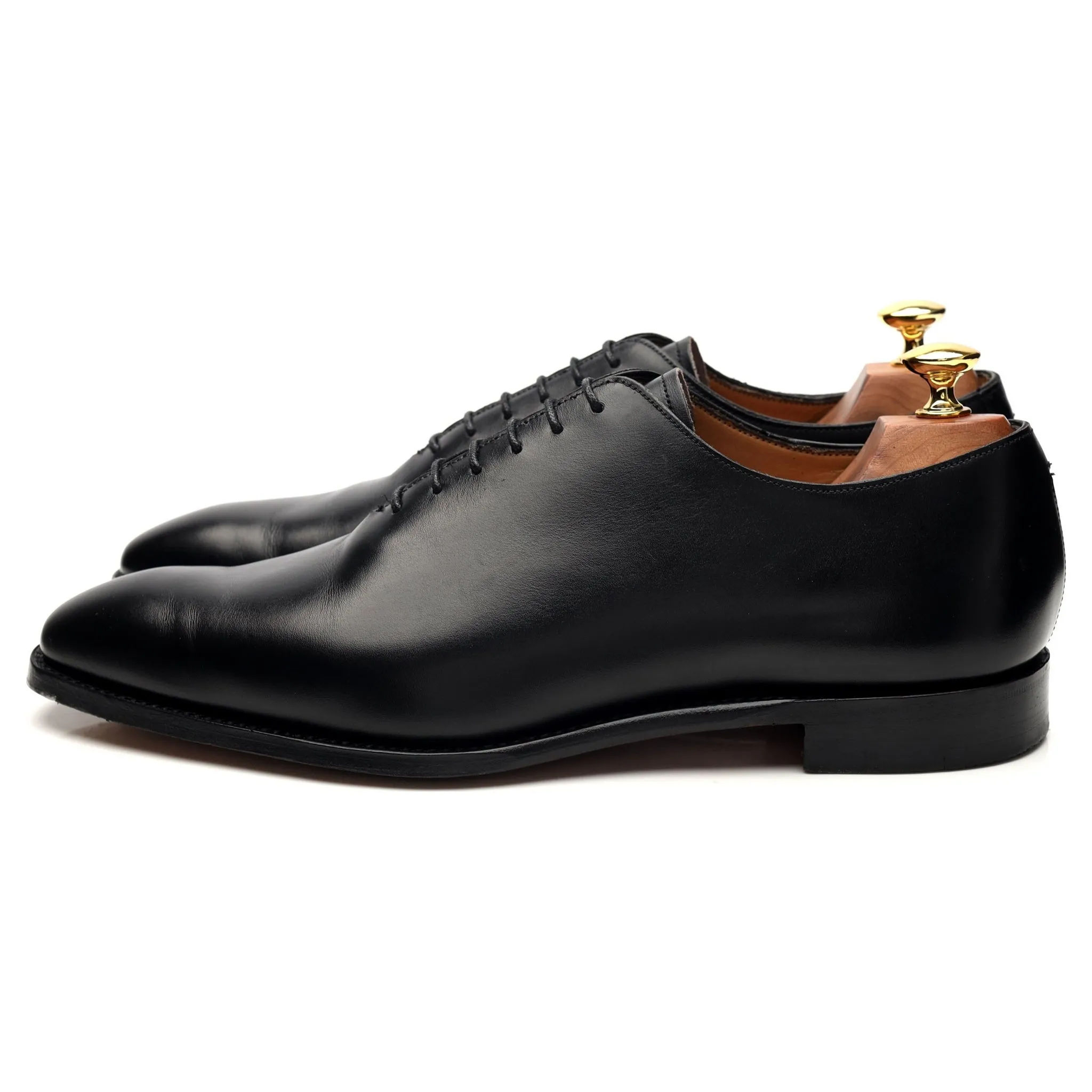 'Berkeley' Black Leather Wholecut Oxford UK 9 F