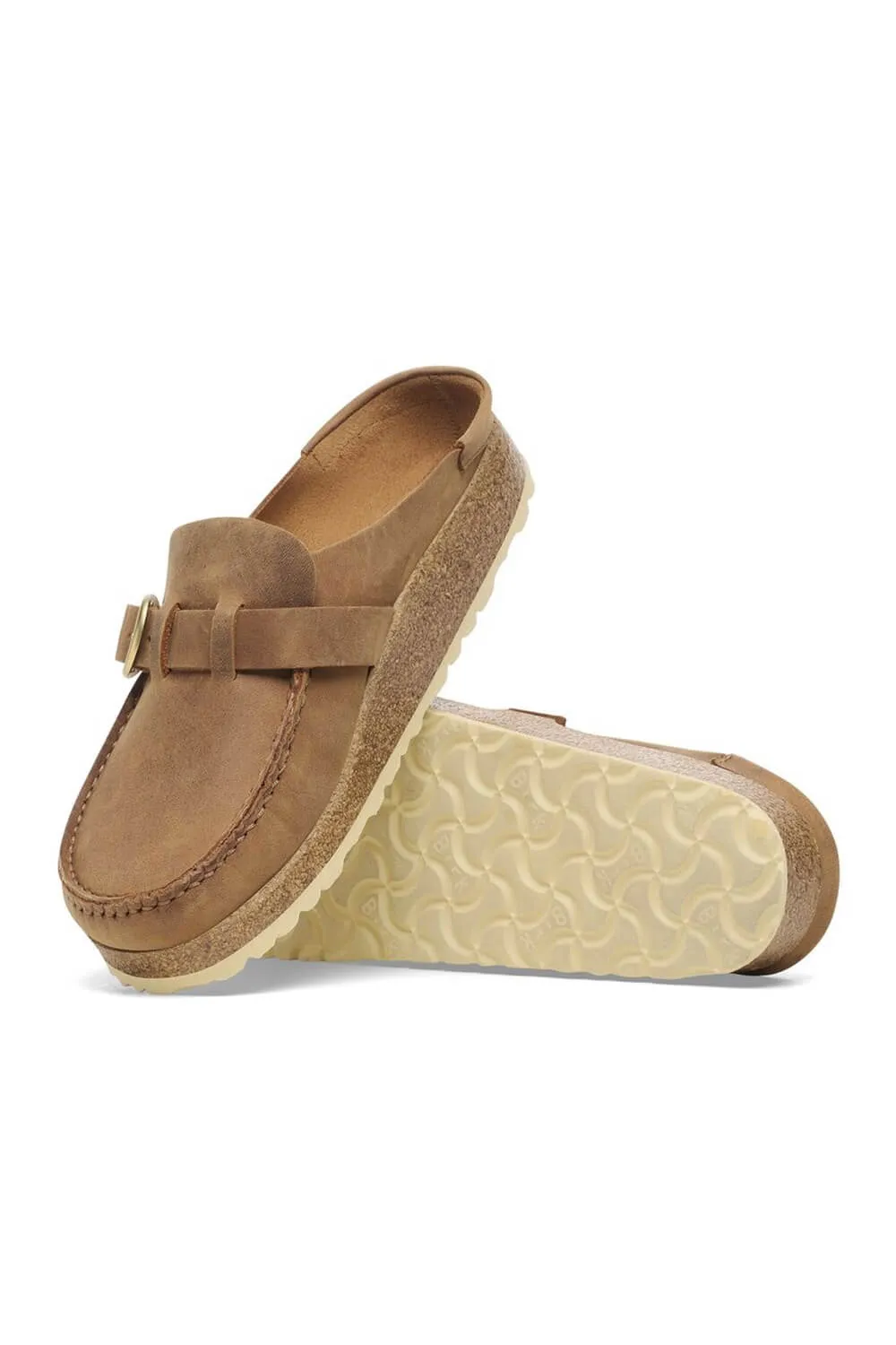 Birkenstock Buckley Oiled Leather Mules for Women in Cognac | 1024028