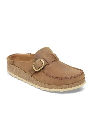 Birkenstock Buckley Oiled Leather Mules for Women in Cognac | 1024028