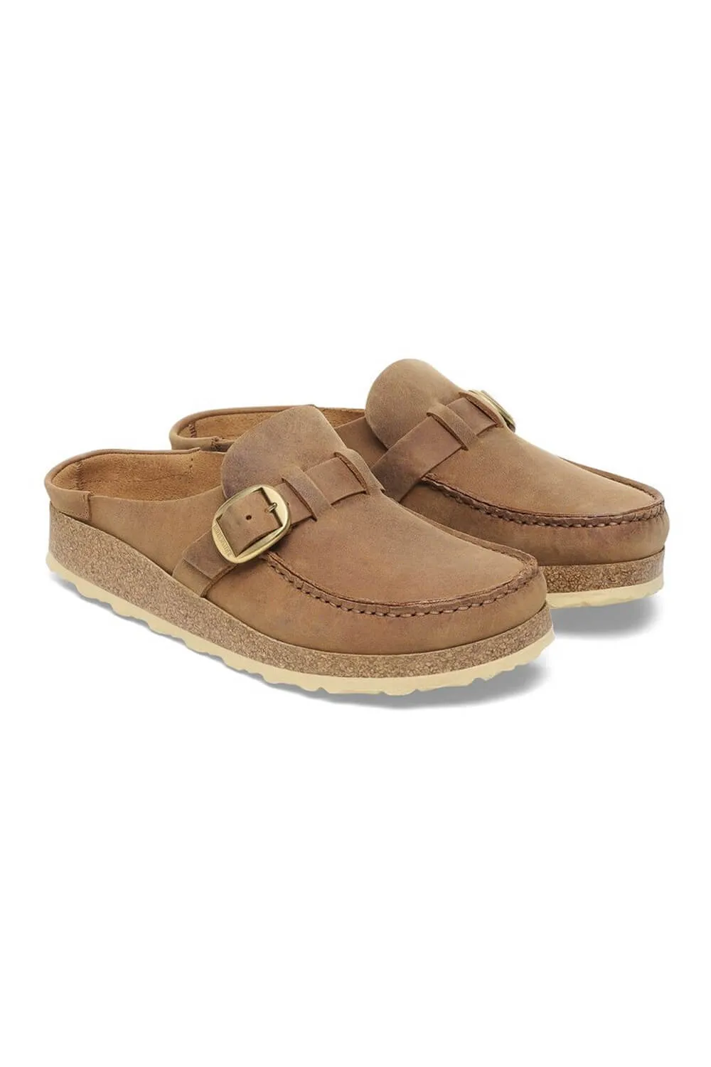 Birkenstock Buckley Oiled Leather Mules for Women in Cognac | 1024028