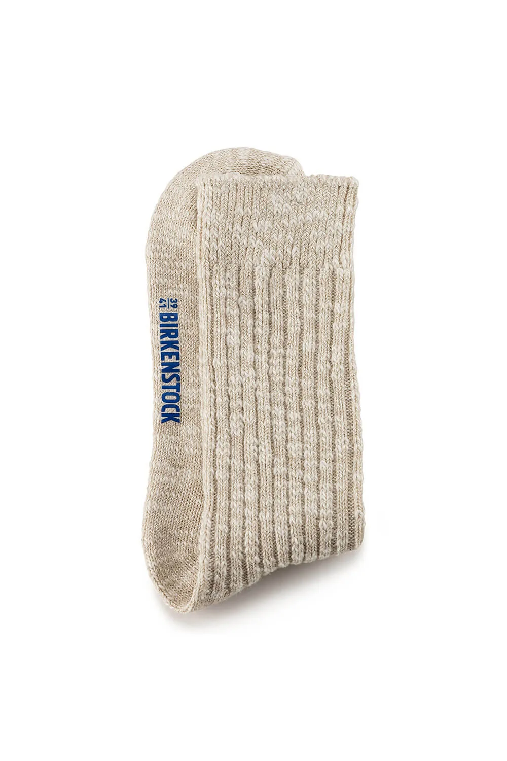 Birkenstock Cotton Slub Crew Socks for Women in Beige | 1008033