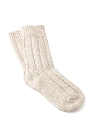 Birkenstock Cotton Twist Crew Socks for Women in White | 1023657