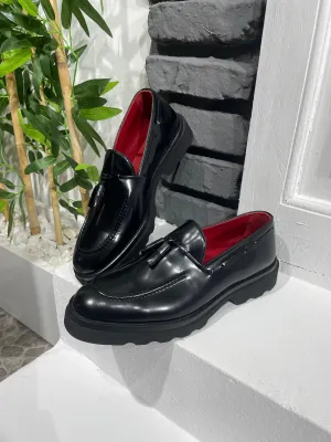 Black Calf Tassel Loafers