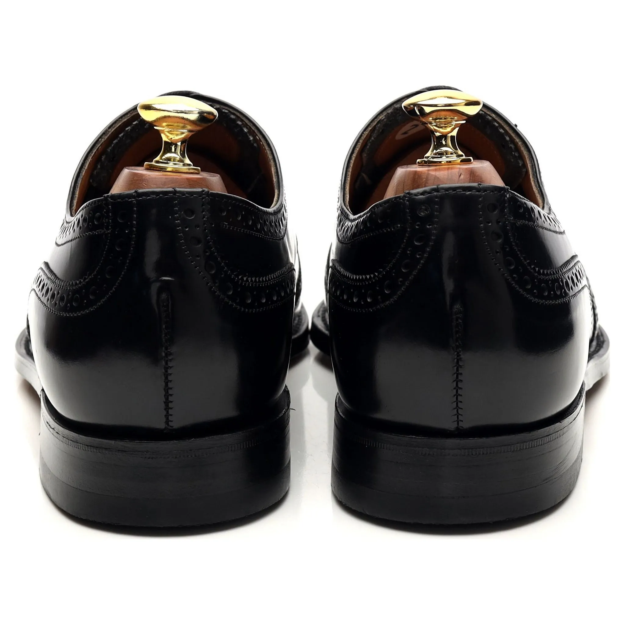 Black Leather Oxford Brogue UK 9 F