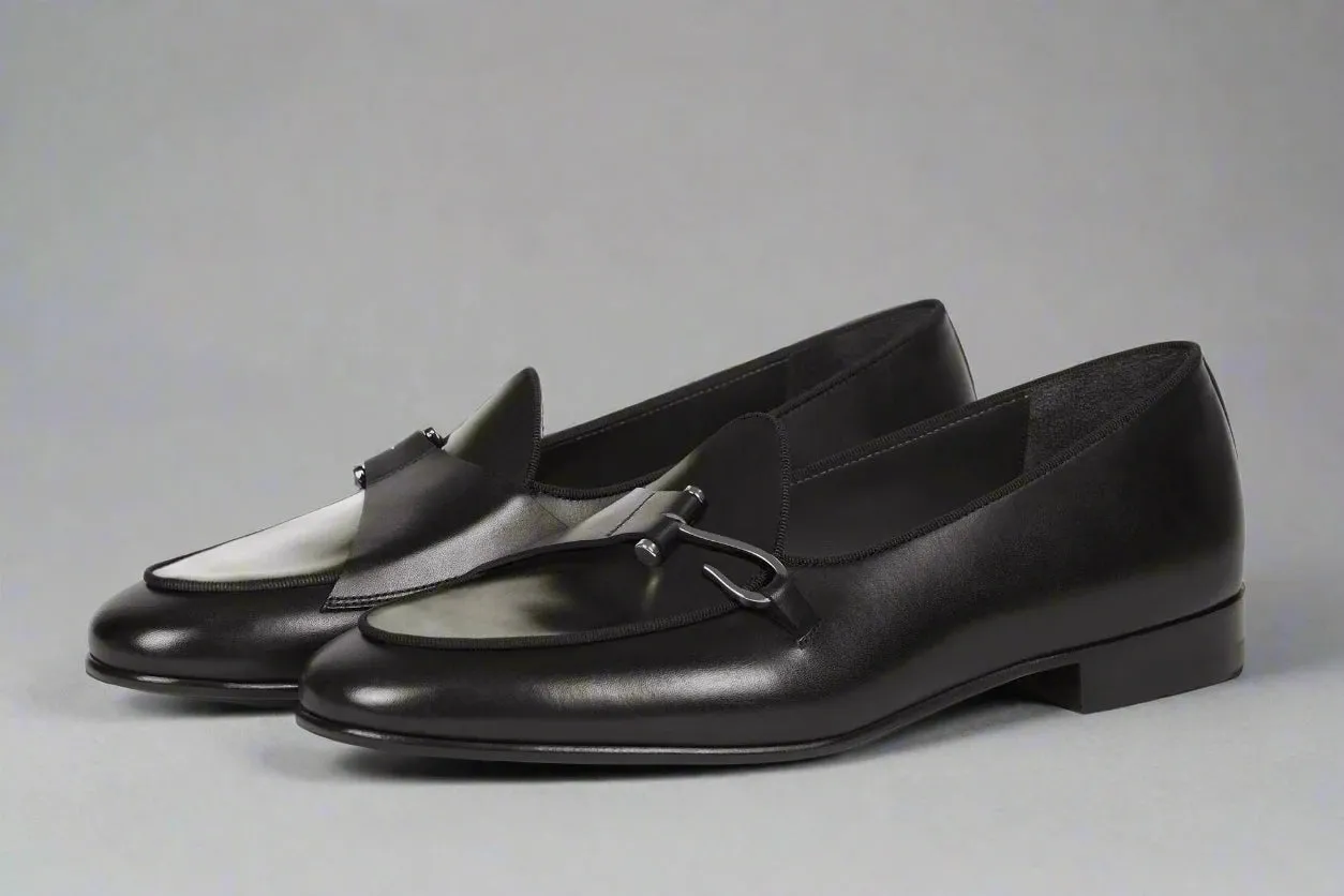 Black Leather Palmela Horsebit Loafers - Loafers