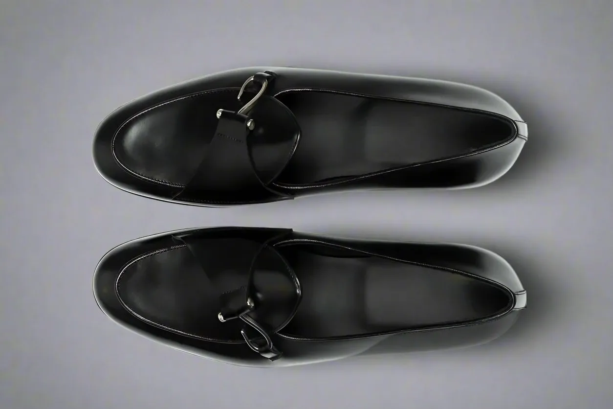 Black Leather Palmela Horsebit Loafers - Loafers
