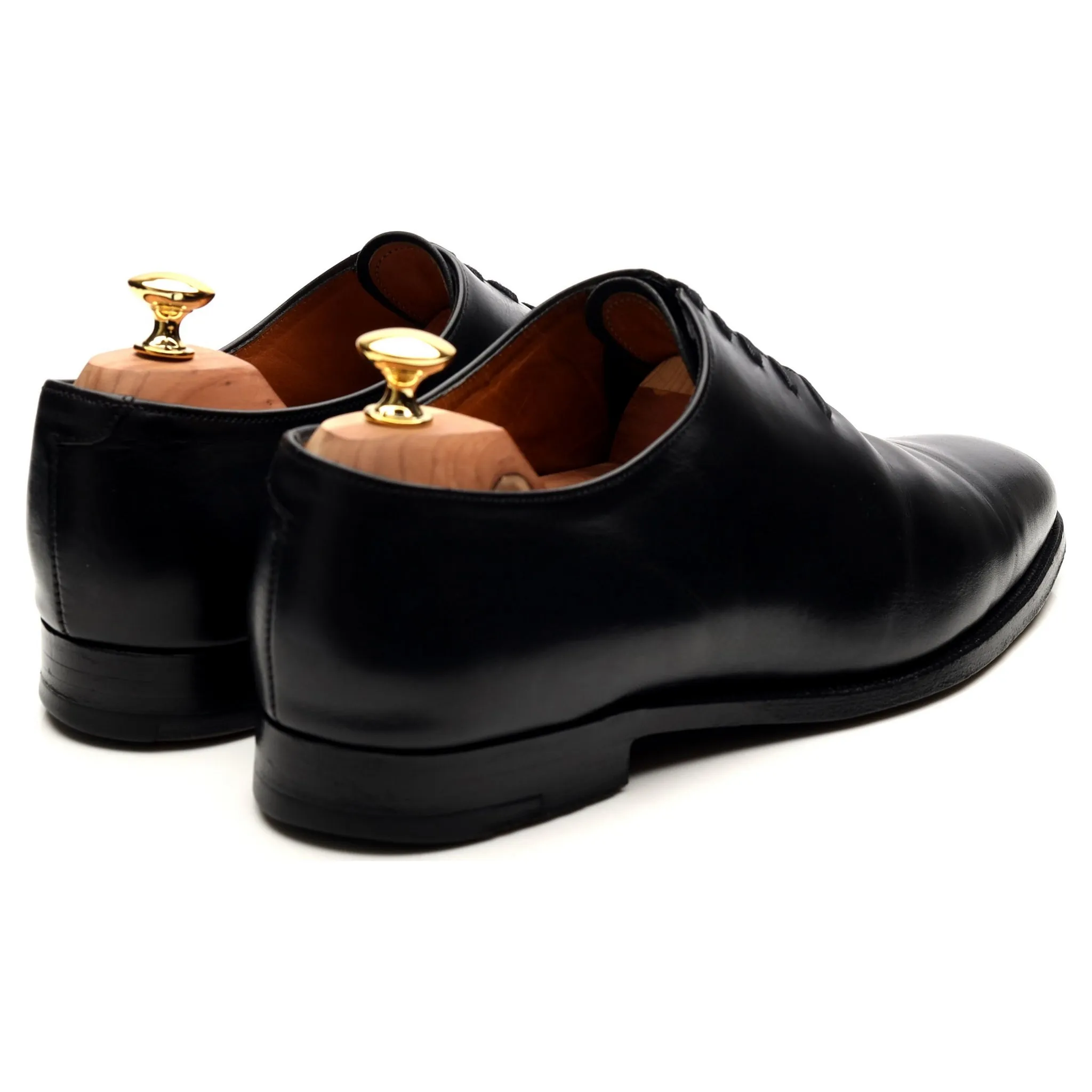 Black Leather Wholecut Oxford UK 10.5