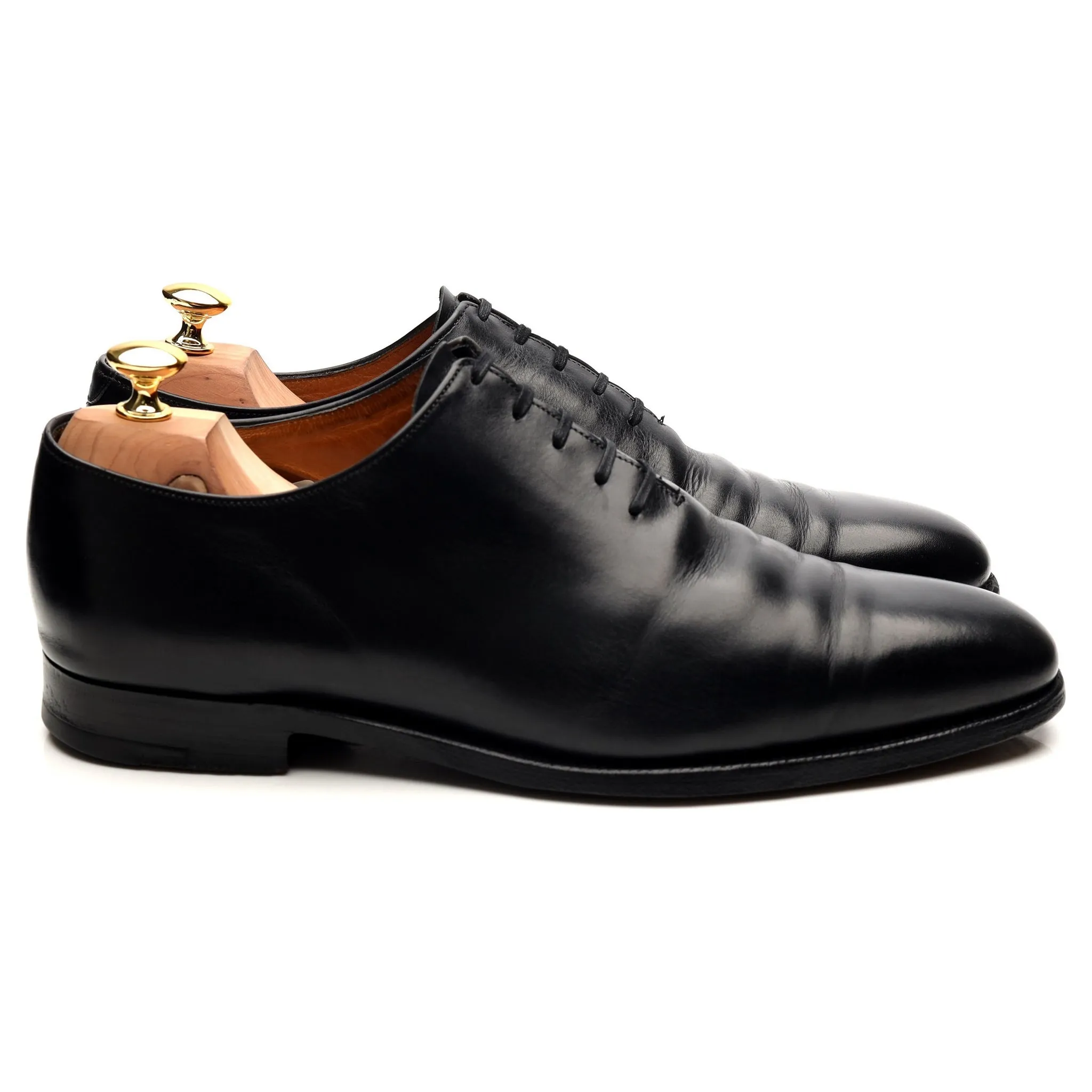Black Leather Wholecut Oxford UK 10.5