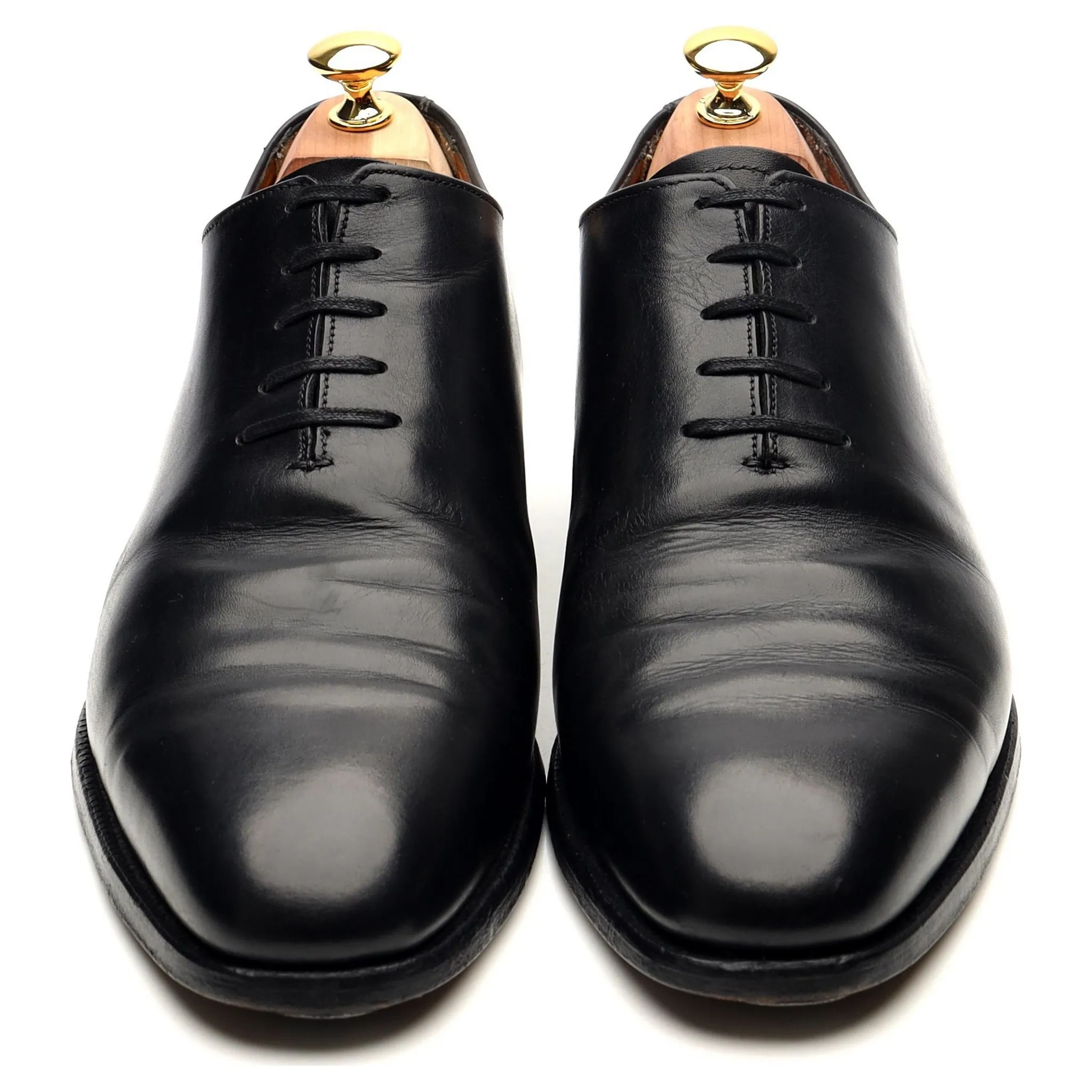 Black Leather Wholecut Oxford UK 10.5